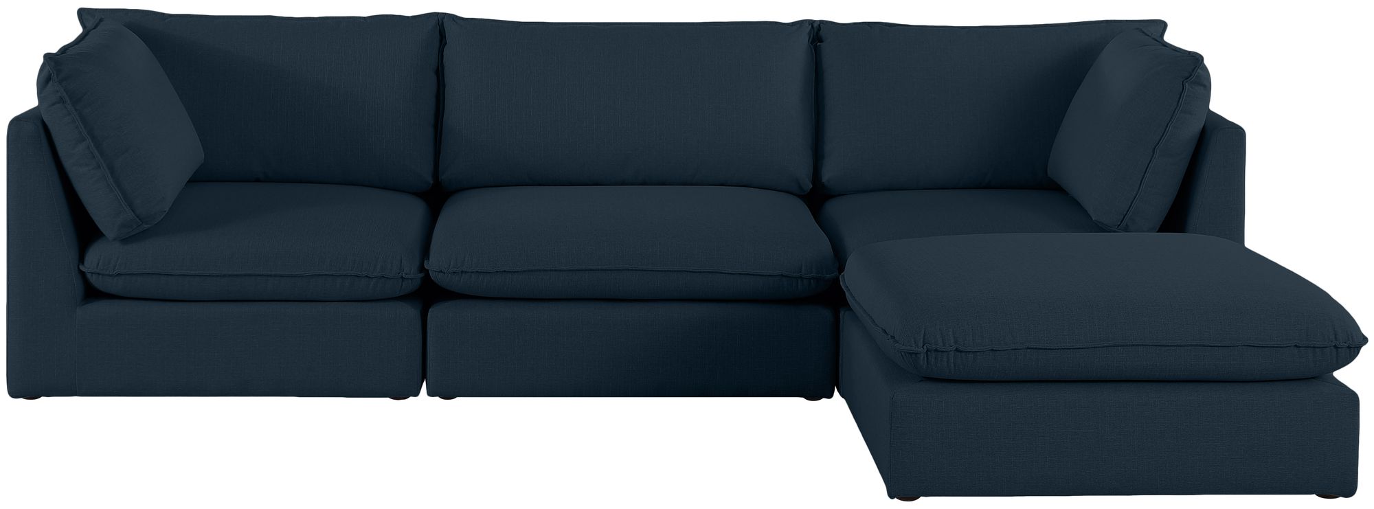 Mackenzie 120" 4-Piece Linen Modular Sectional