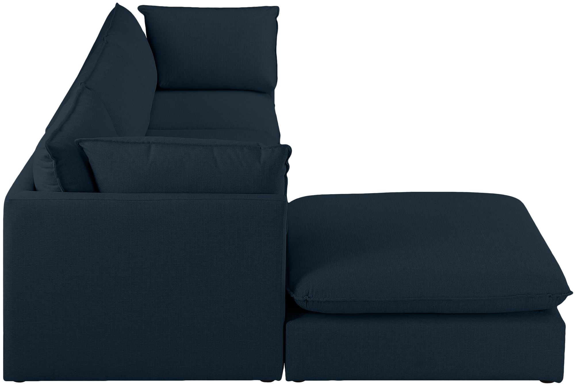Mackenzie 120" 4-Piece Linen Fabric Modular Sectional Sofa