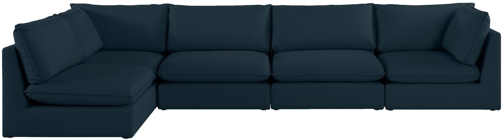 Mackenzie 160" 5-Piece Linen Fabric Modular Corner Sectional Sofa