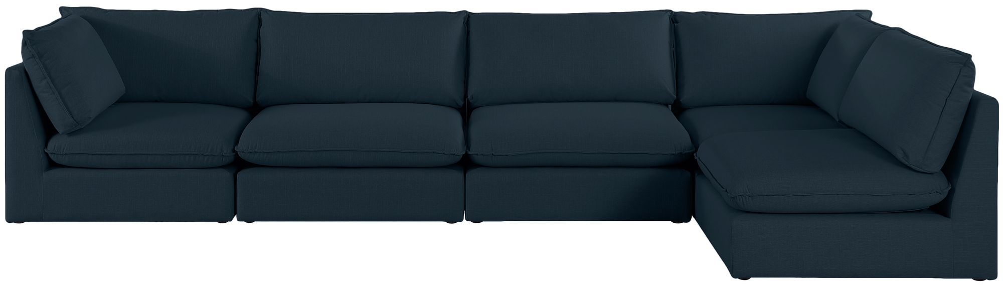 Mackenzie 160" 5-Piece Linen Fabric Modular Corner Sectional Sofa