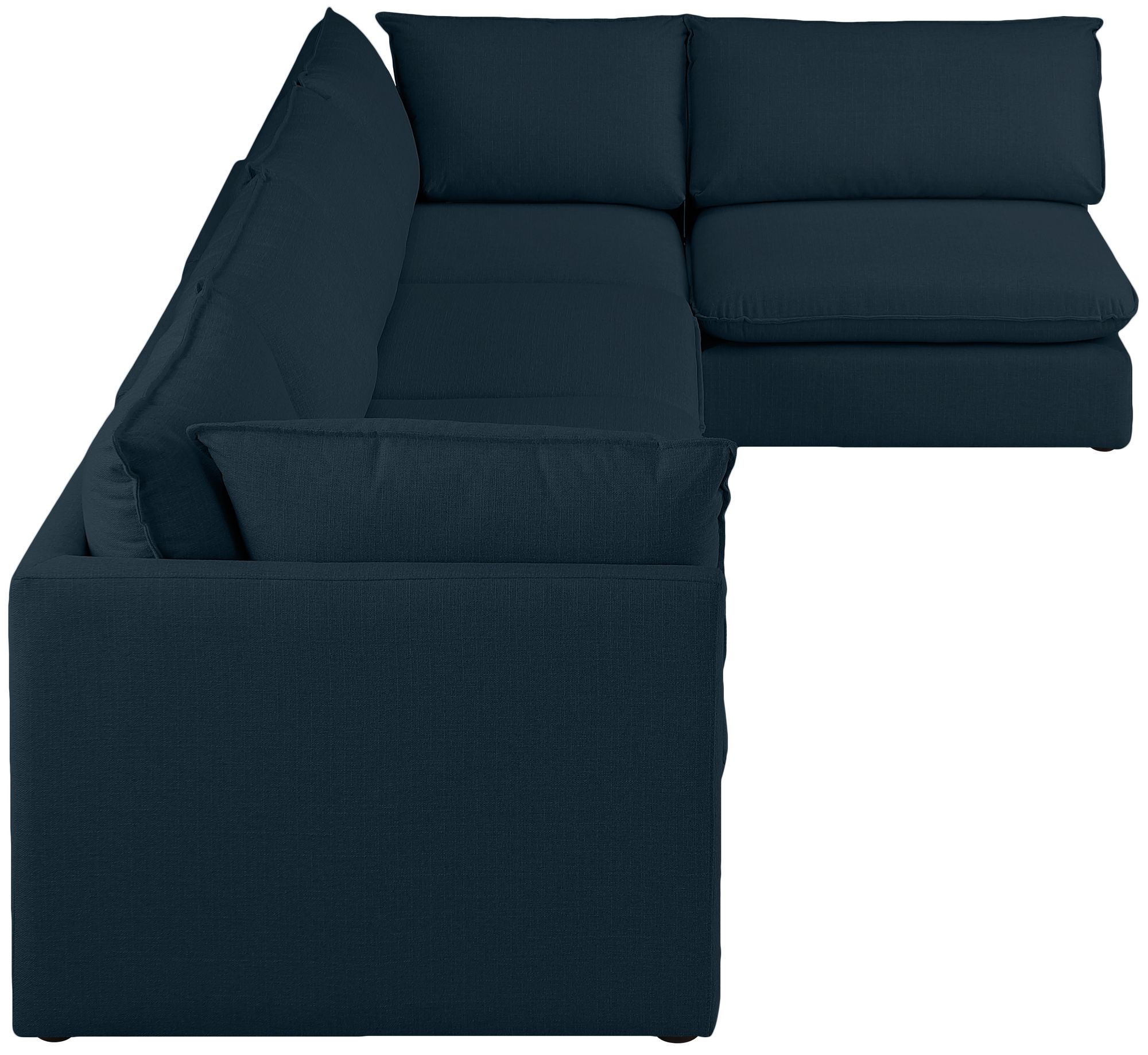 Mackenzie 160" 5-Piece Linen Fabric Modular Corner Sectional Sofa
