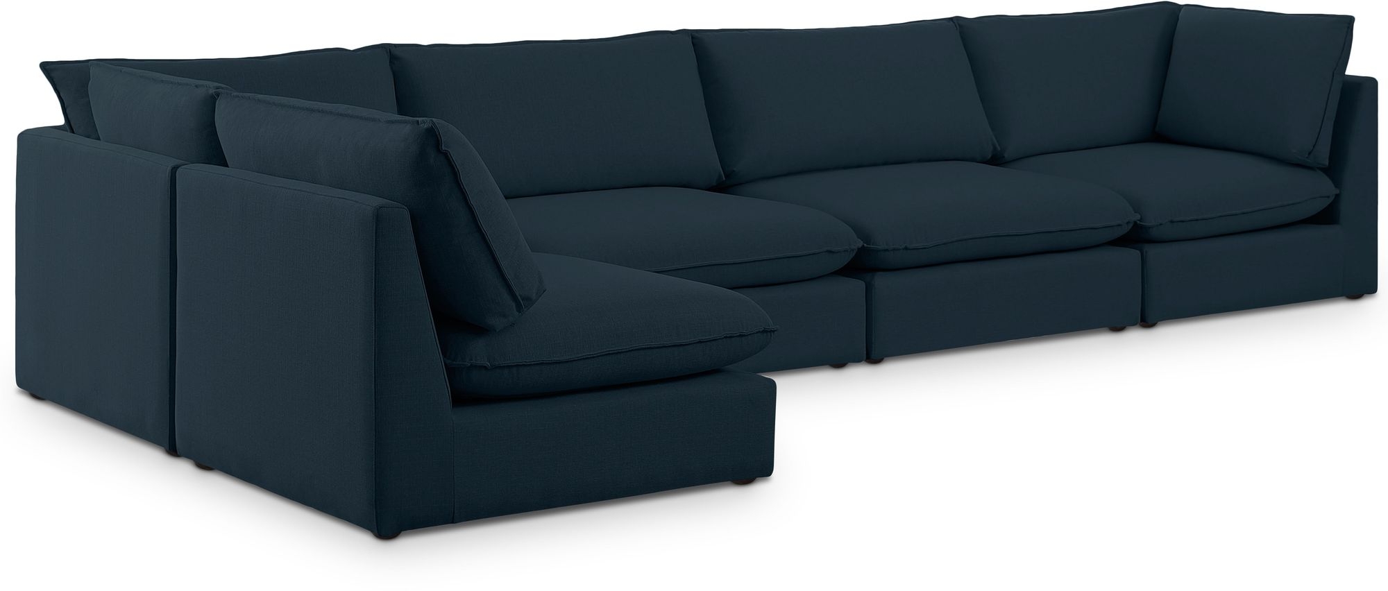 Mackenzie 160" 5-Piece Linen Fabric Modular Corner Sectional Sofa