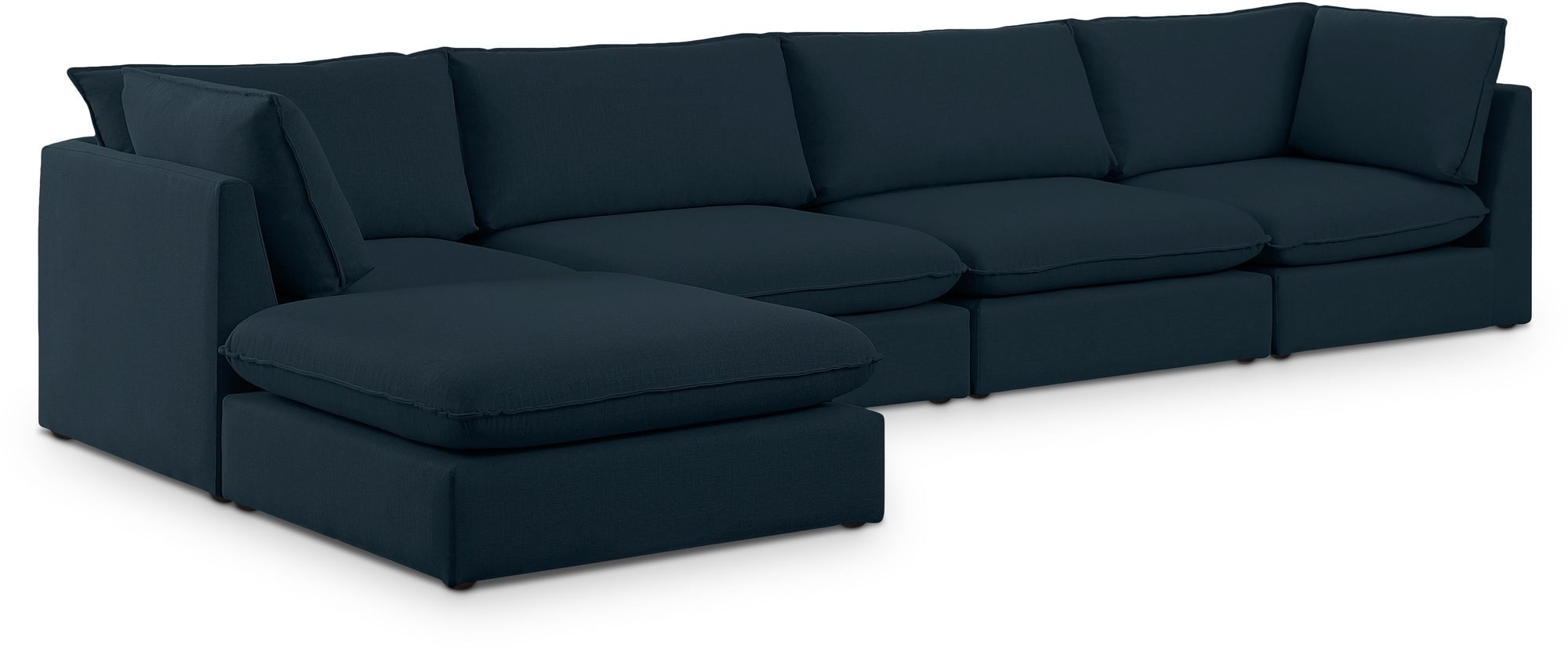 Mackenzie 160" 5-Piece Linen Fabric Modular Sectional Sofa