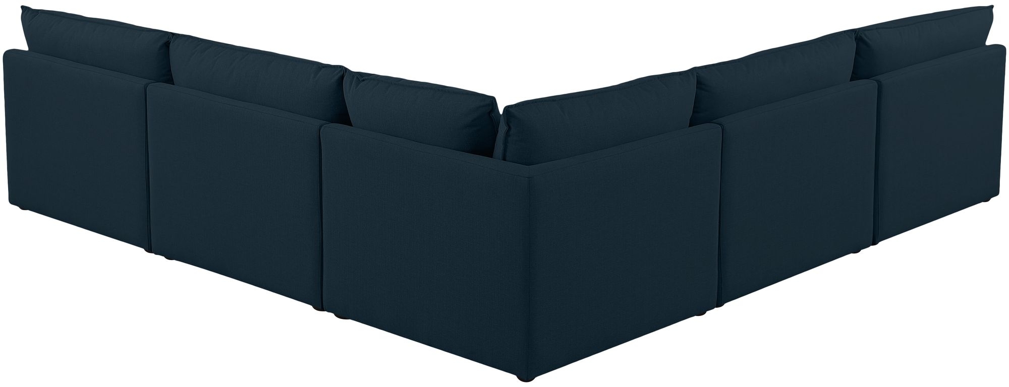 Mackenzie 120" 5-Piece Linen Fabric Modular Armless Sectional Sofa