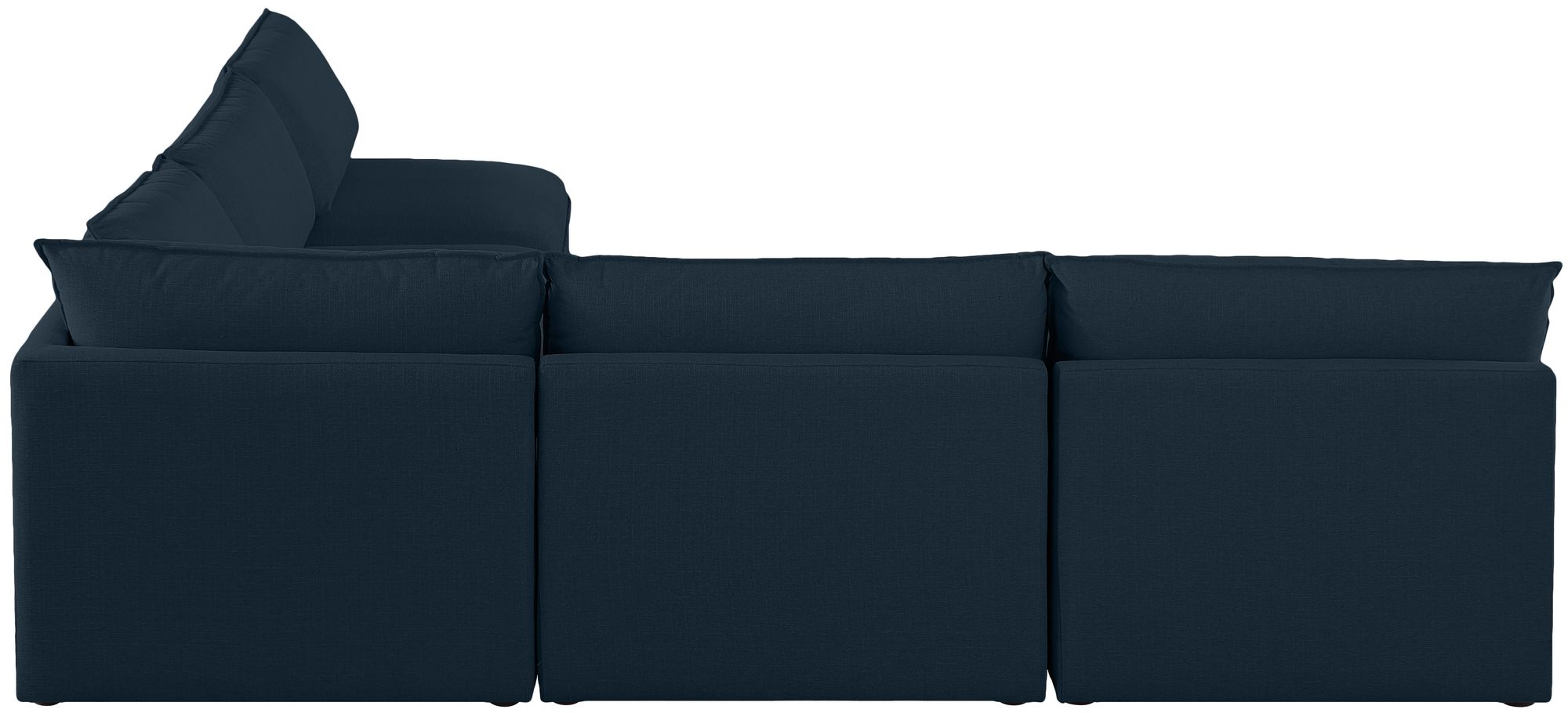 Mackenzie 120" 5-Piece Linen Modular Armless Sectional