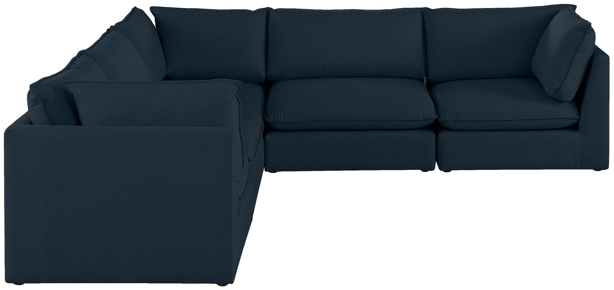 Mackenzie 120" 5-Piece Linen Fabric Modular Sectional Sofa