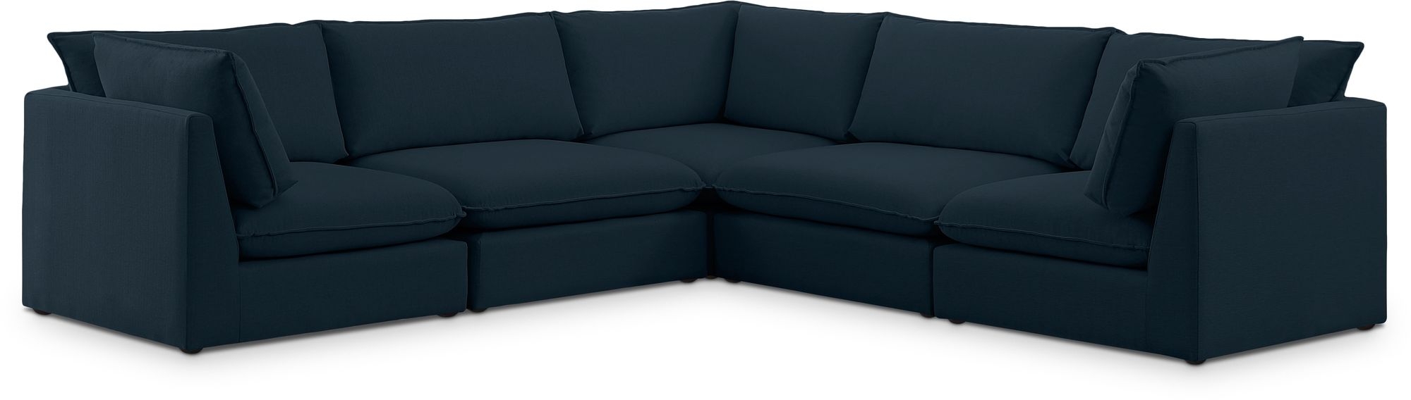 Mackenzie 120" 5-Piece Linen Fabric Modular Sectional Sofa