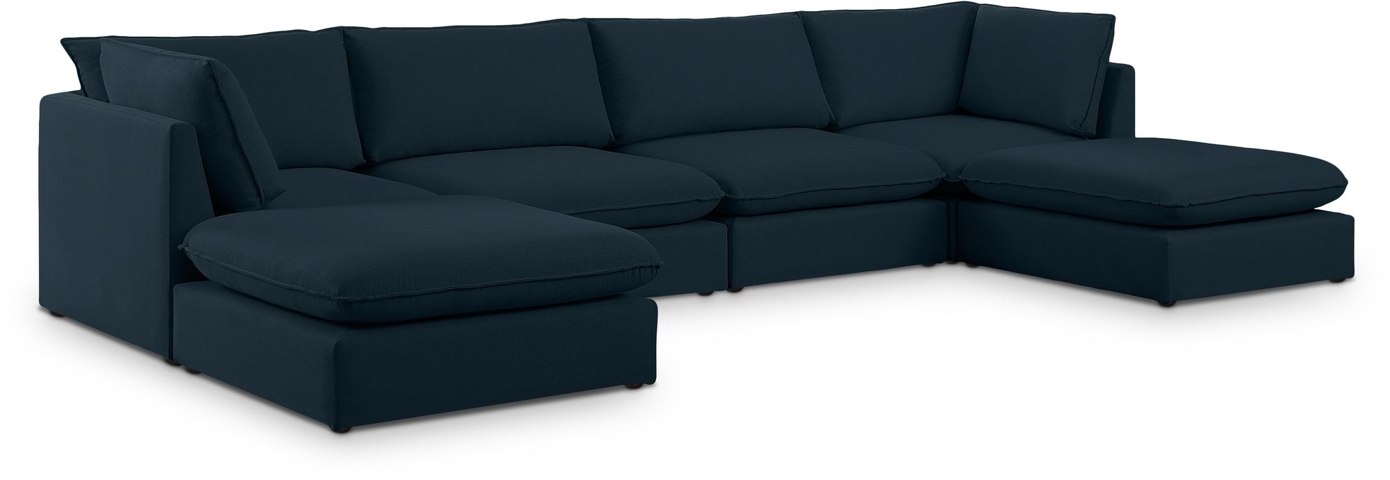 Mackenzie 160" 6-Piece Linen Fabric Modular U-Shape Sectional Sofa