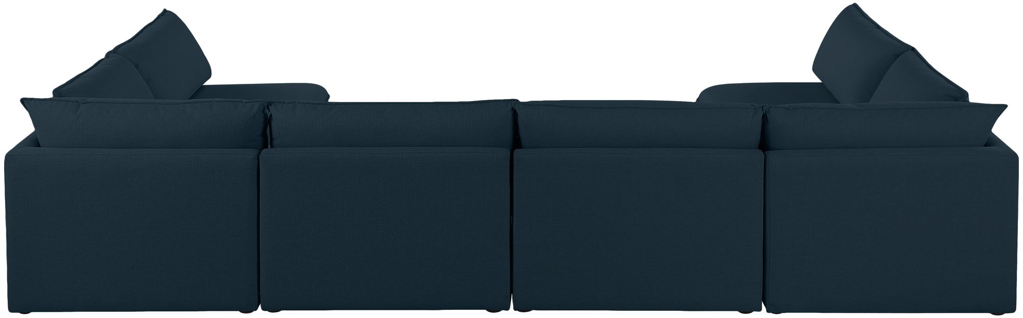 Mackenzie 160" 6-Piece Linen Fabric Modular U-Shape Corner Sectional Sofa