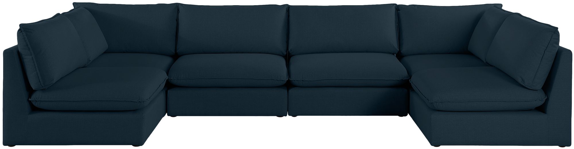 Mackenzie 160" 6-Piece Linen Modular U-Shape Corner Sectional