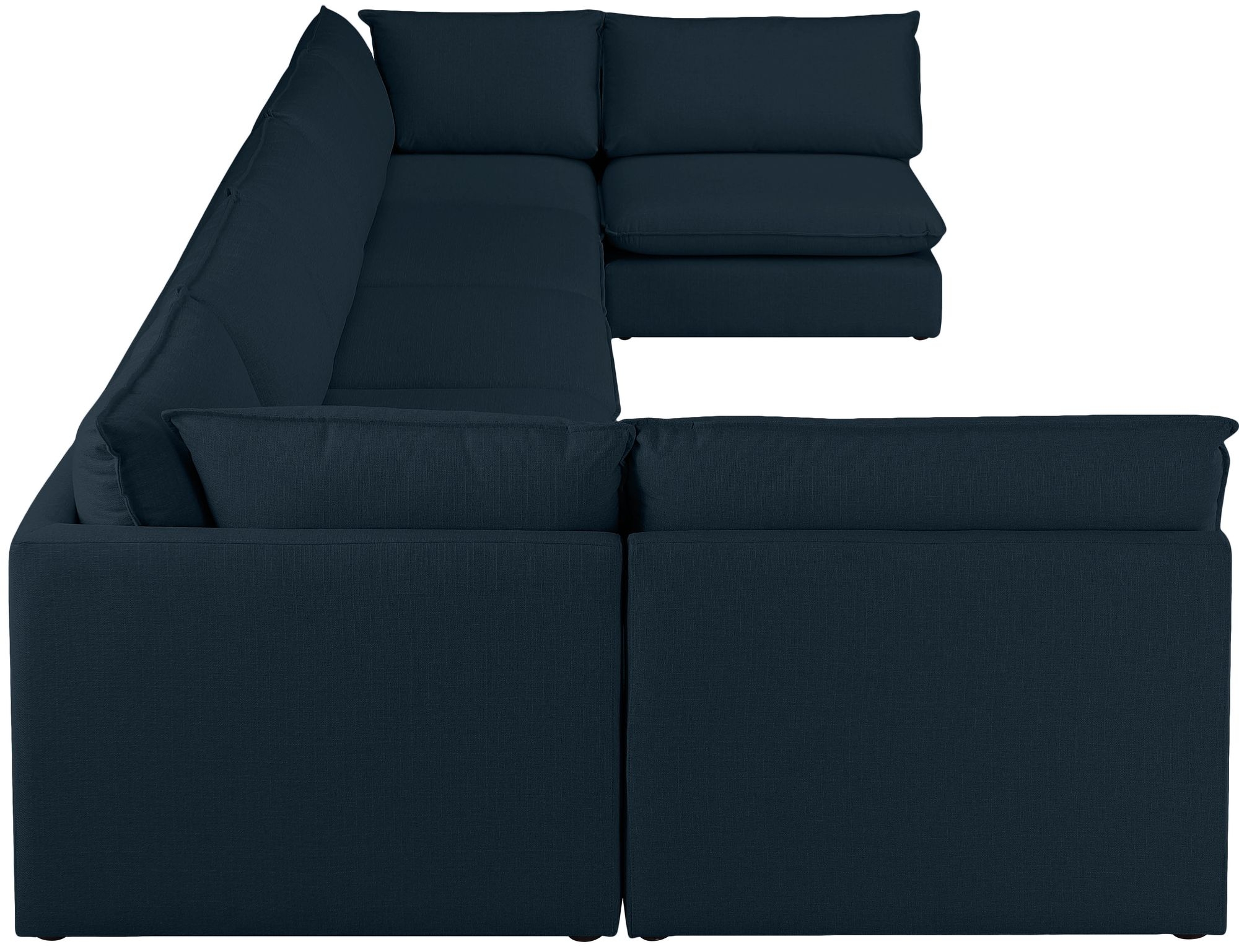 Mackenzie 200" 7-Piece Linen Fabric Modular Sectional Sofa