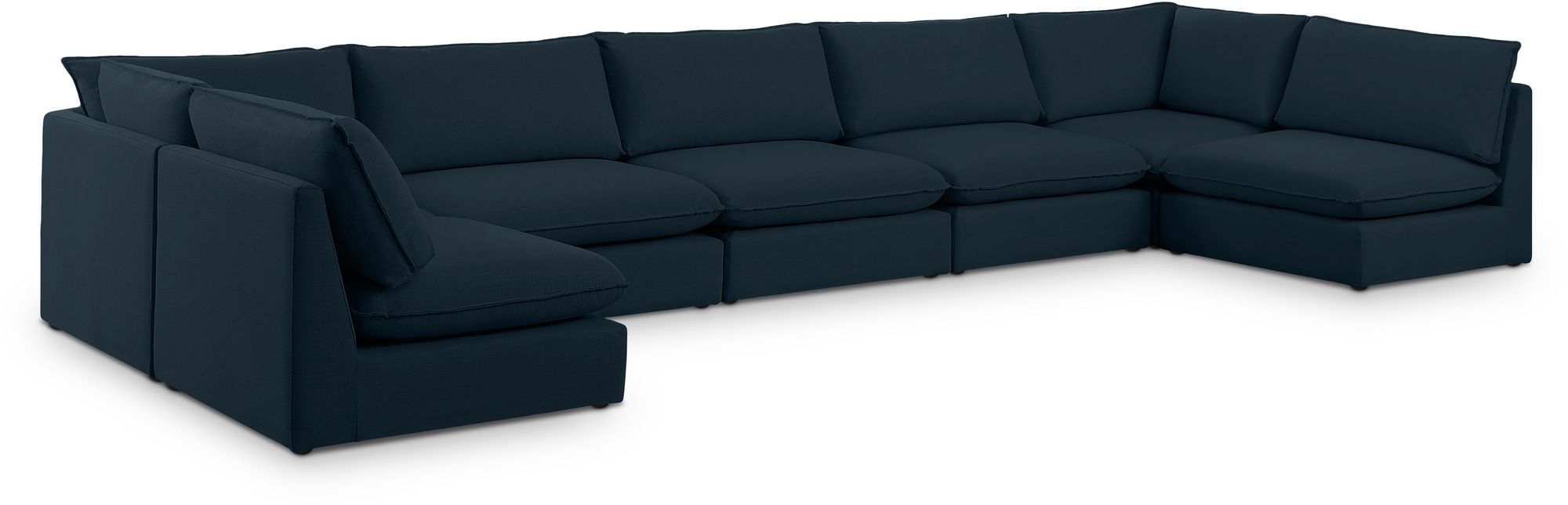 Mackenzie 200" 7-Piece Linen Fabric Modular Sectional Sofa