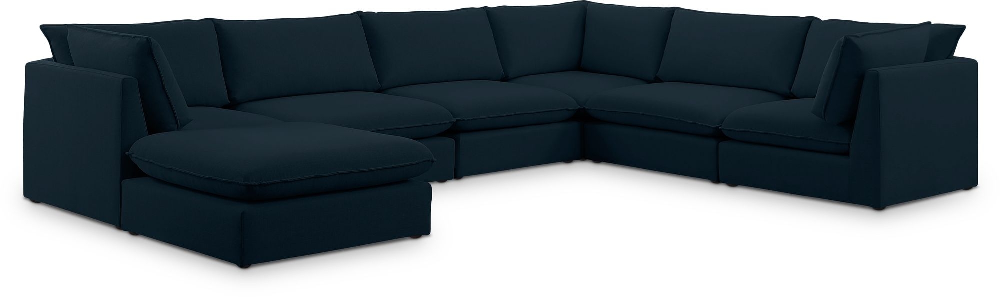 Mackenzie 160" 7-Piece Linen Fabric Modular Sectional Sofa
