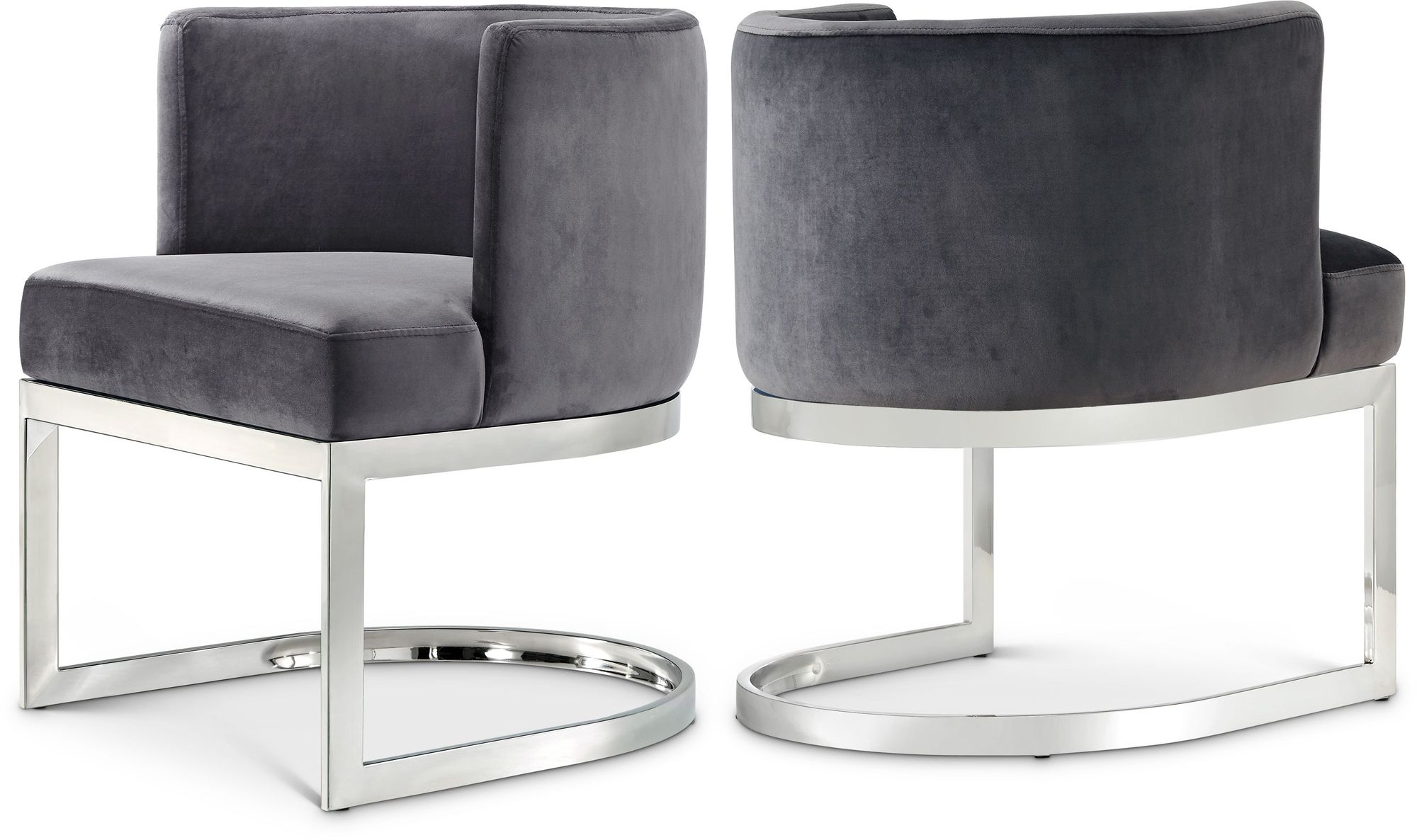 Gianna Velvet Dining Chair with Stainless Steel Base