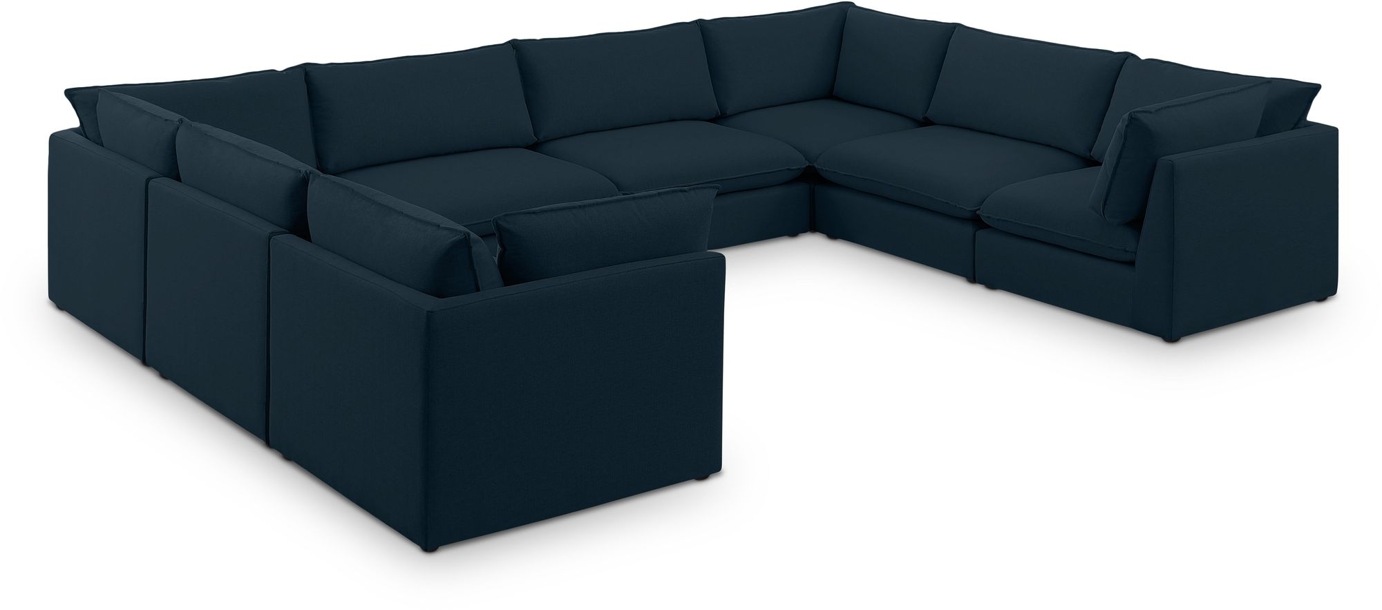 Mackenzie 160" 8-Piece Linen Fabric Modular Sectional Sofa