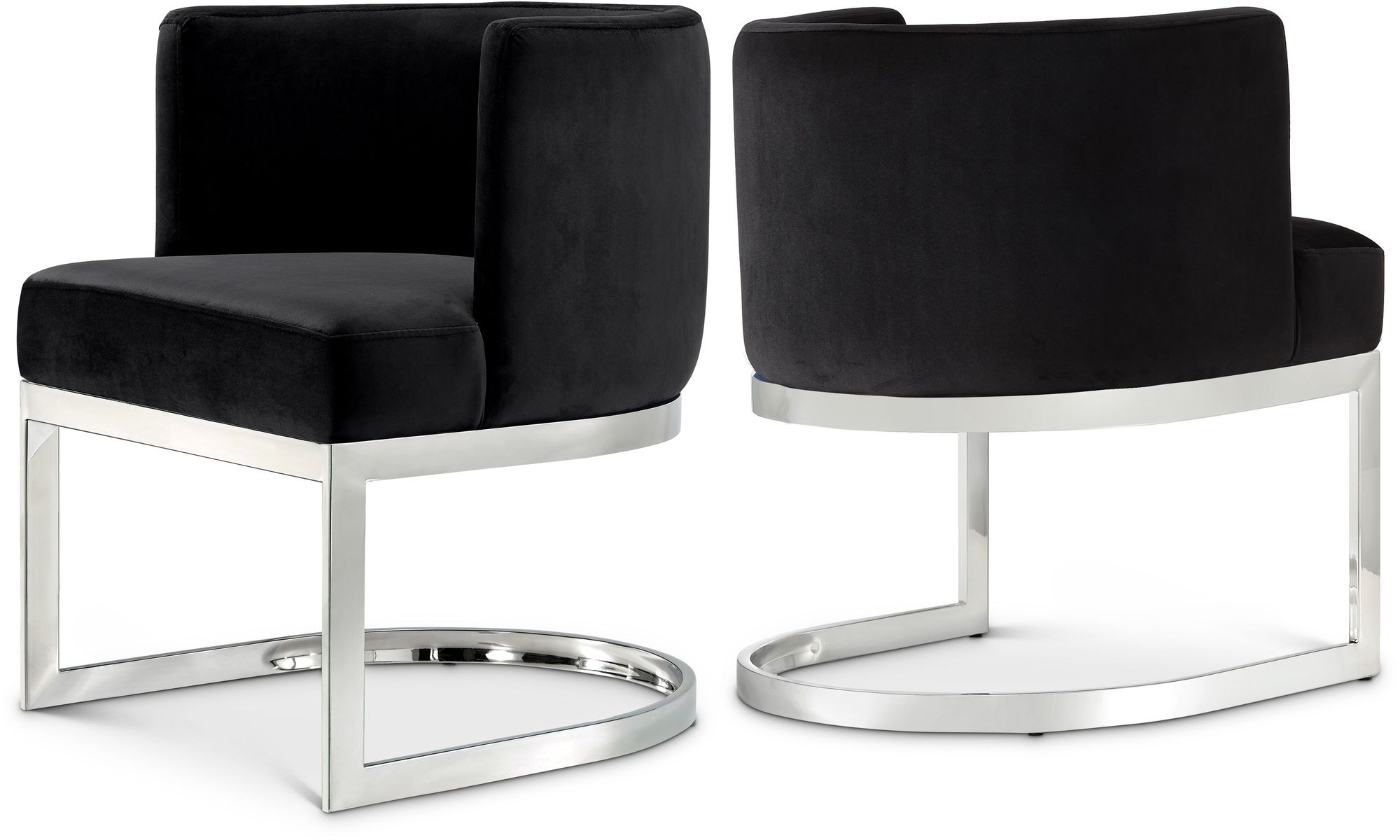 Gianna Velvet Dining Chair with Stainless Steel Base