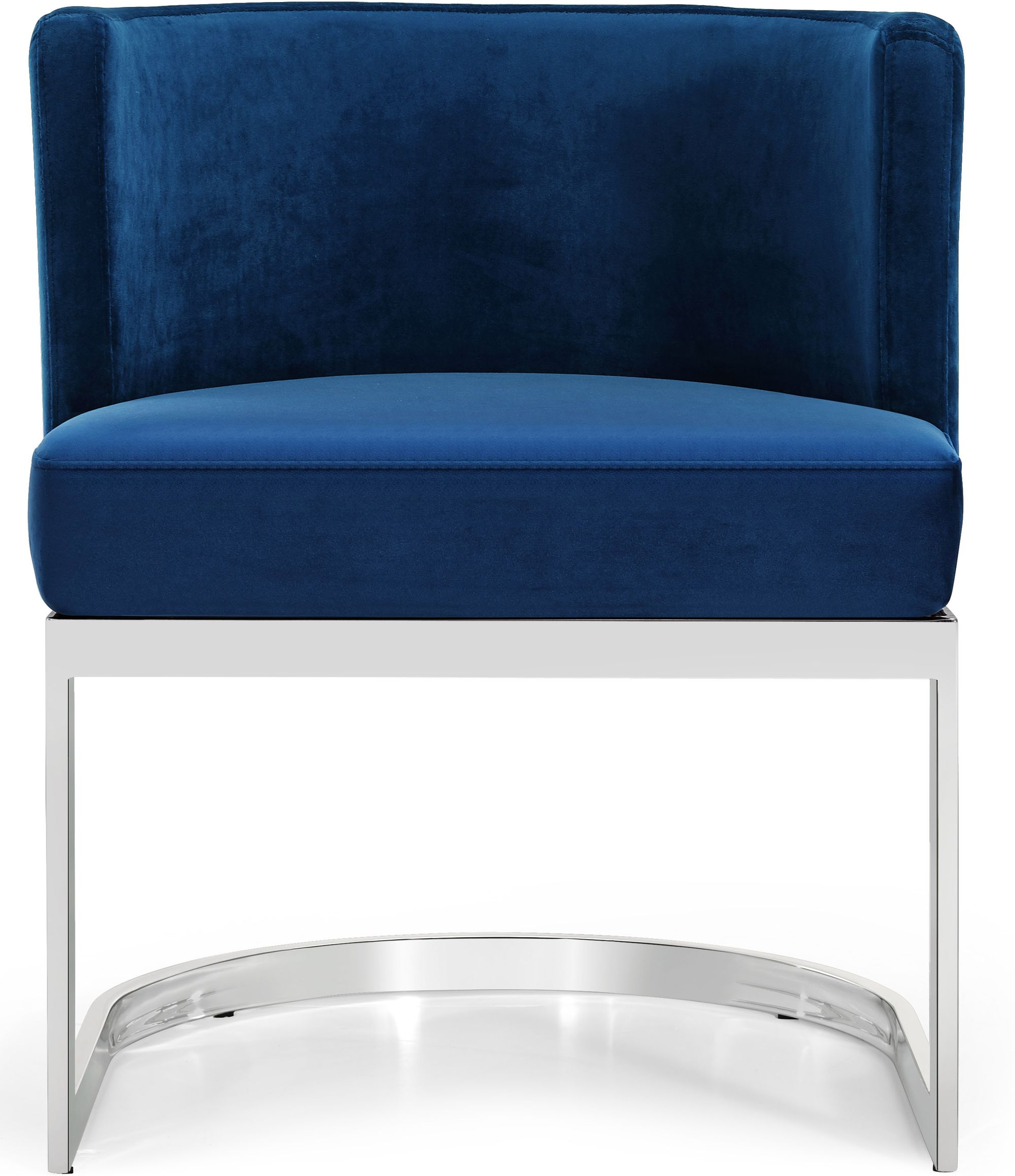 Gianna Velvet Dining Chair with Chrome Stainless Steel Base