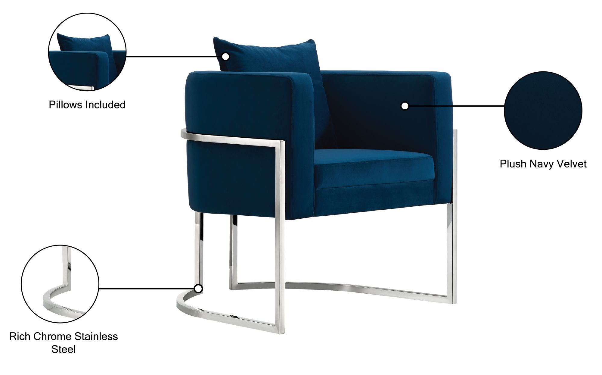 Pippa Velvet Accent Chair