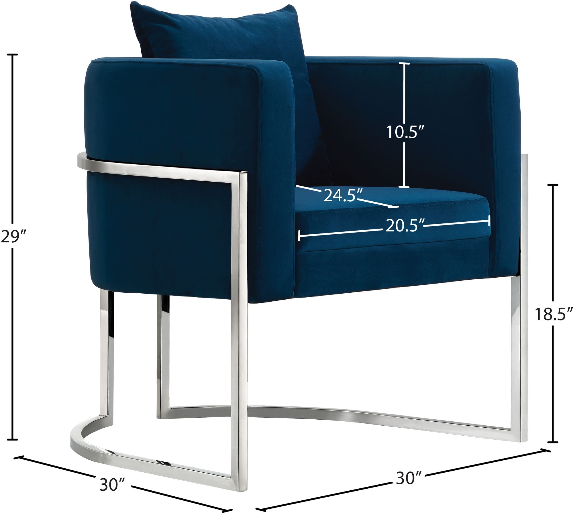 Pippa Velvet Accent Chair