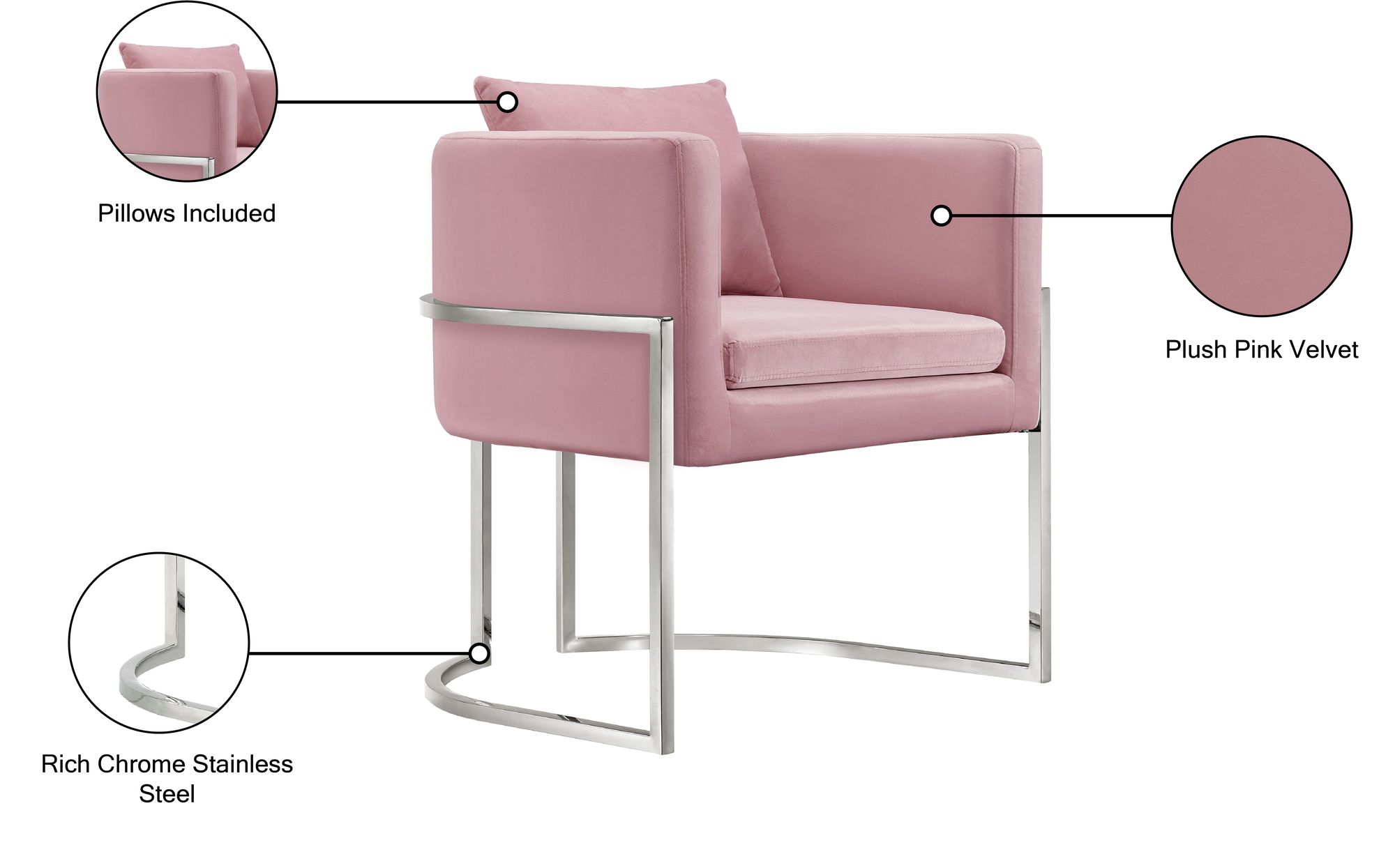 Pippa Velvet Accent Chair