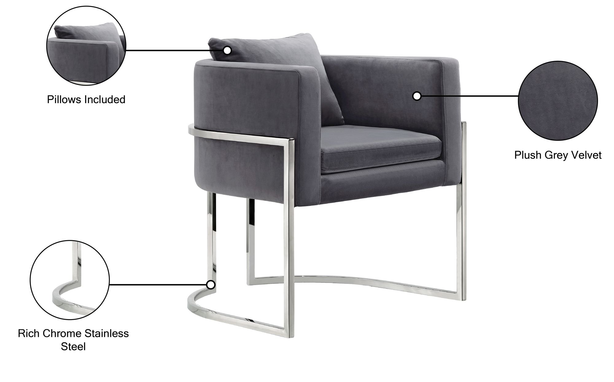 Pippa Velvet Accent Chair