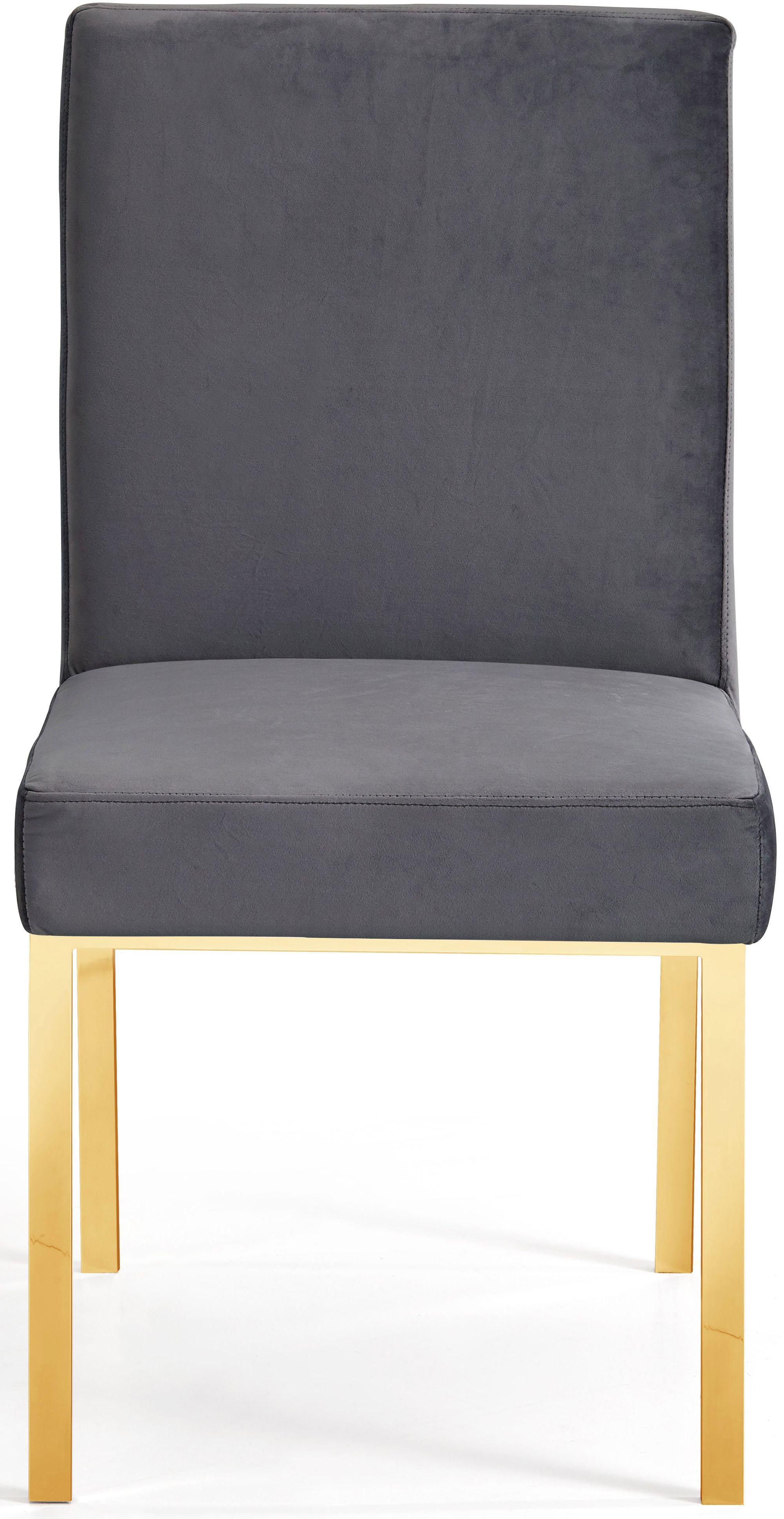 Opal Velvet Dining Chair with Gold Stainless Steel Base