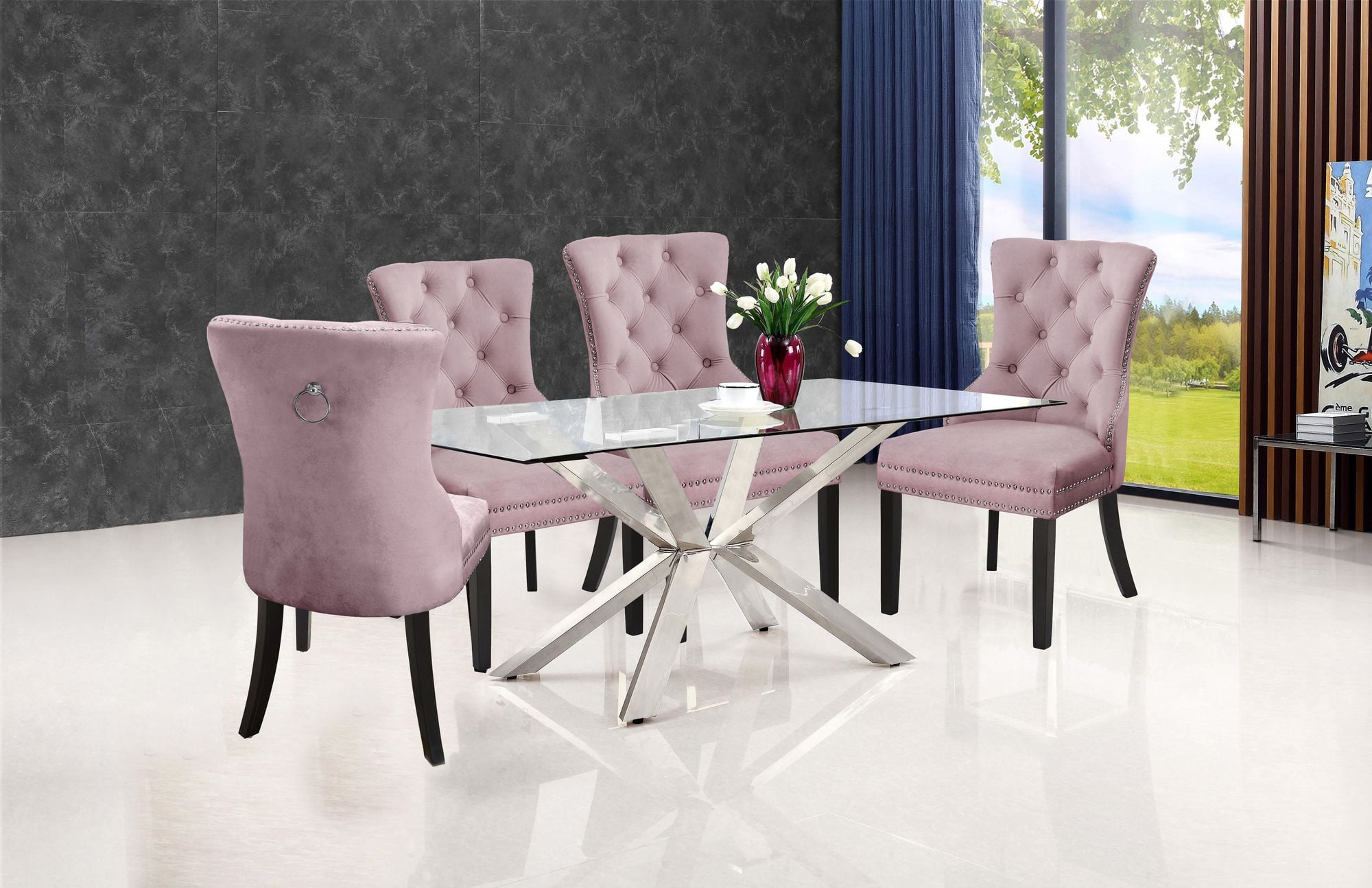 Nikki Velvet Dining Chair