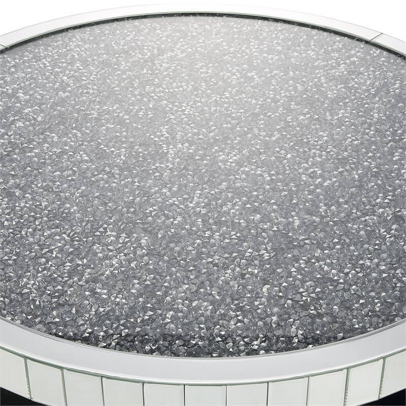 Ornat 80302 Mirrored/Faux Diamonds End Table