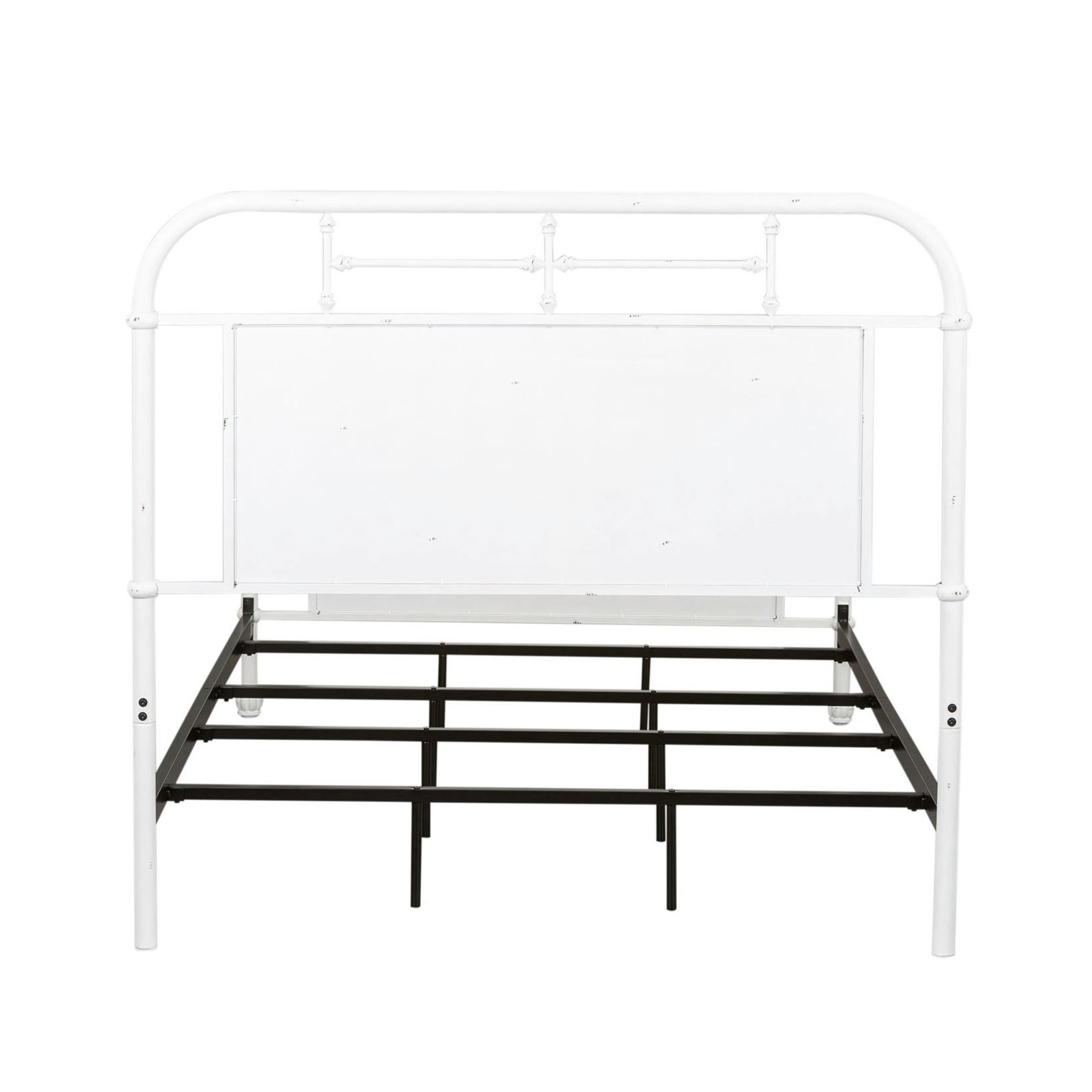 Vintage Series Twin Size Metal Bed - Antique White