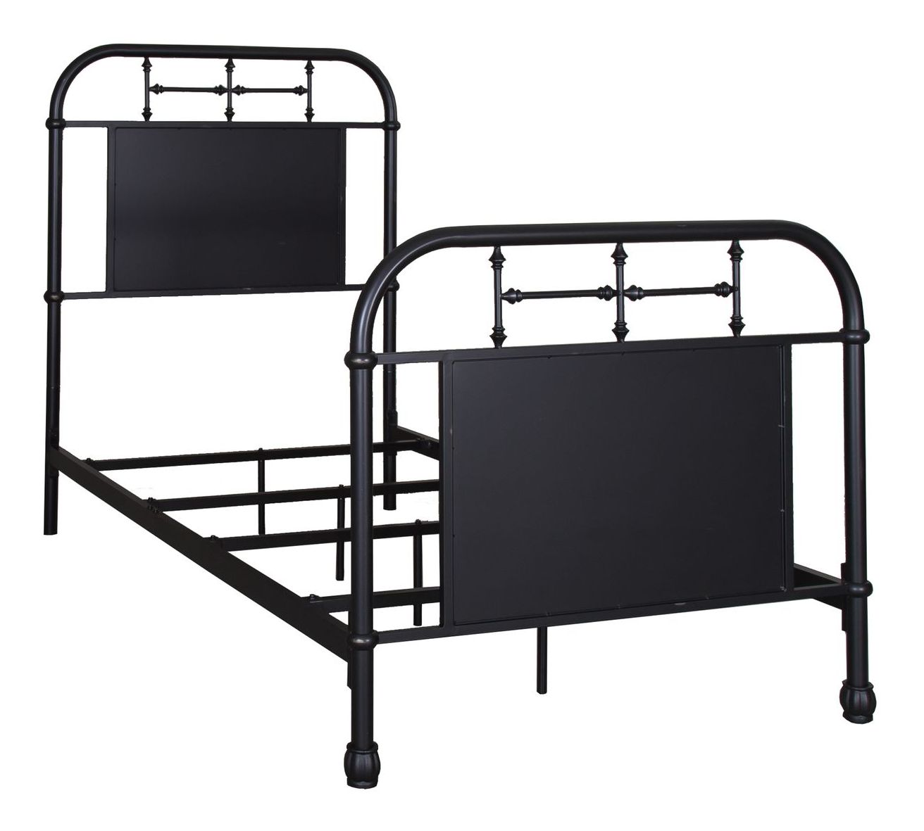 Vintage Twin Size Metal Bed Set with Trundle