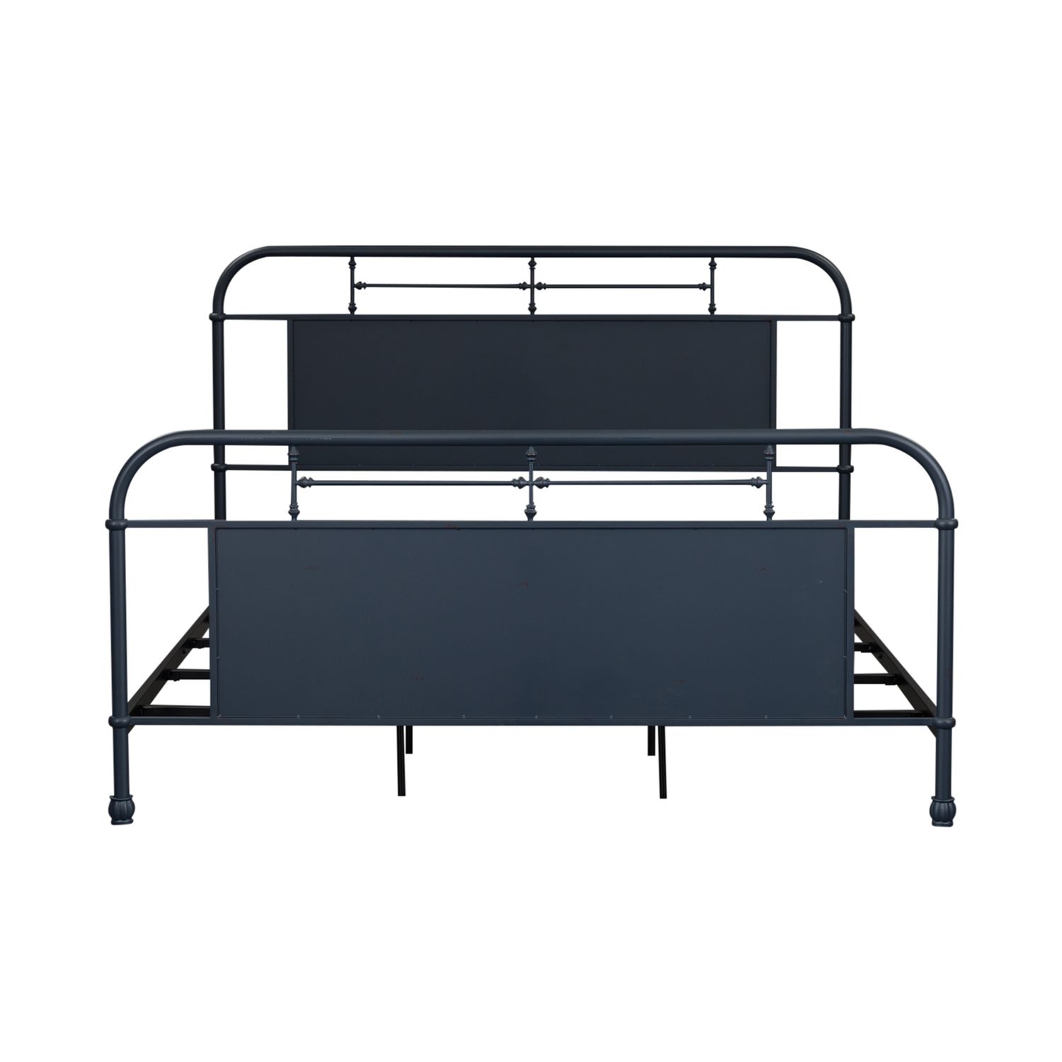 Vintage Series King Size Metal Bed - Distressed Navy