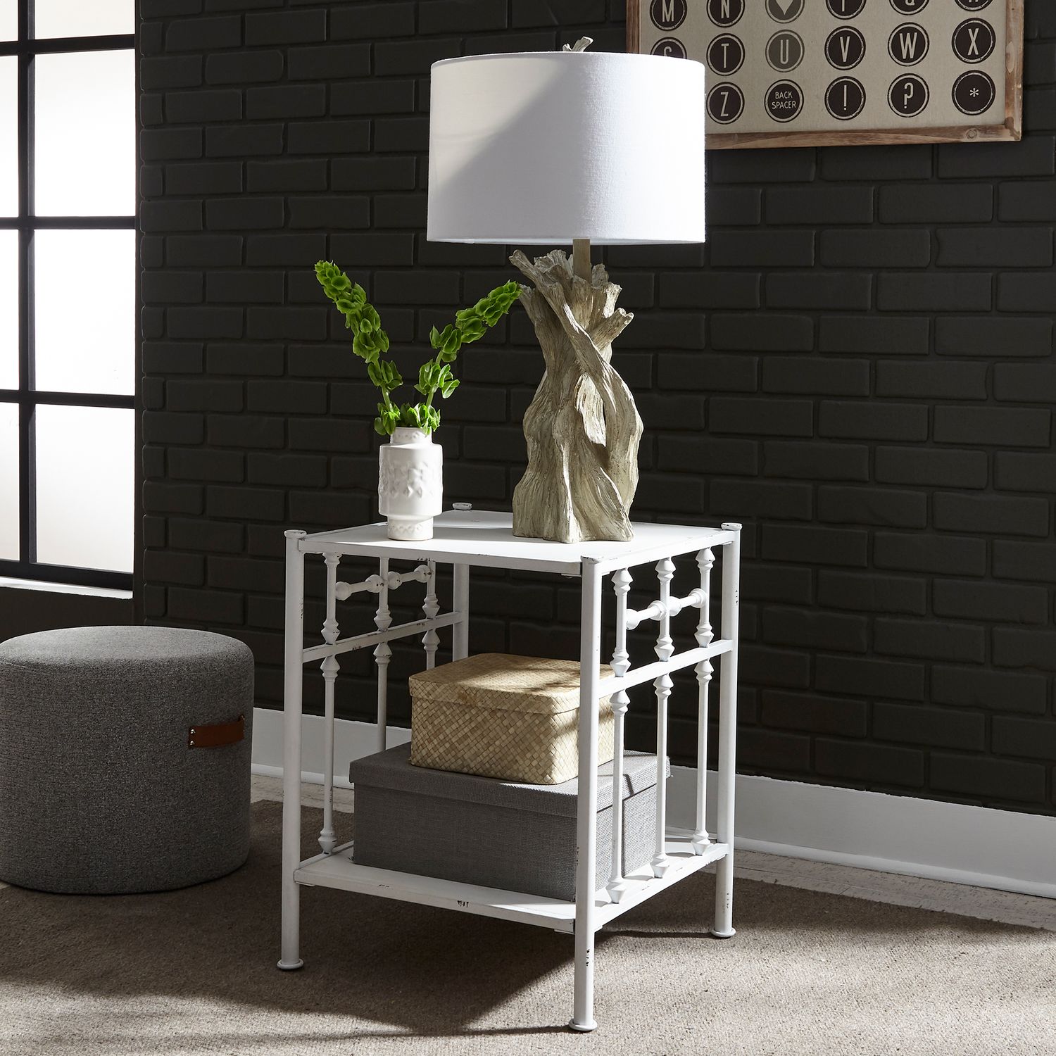 Vintage Series Metal Open Nightstand | Liberty Furniture