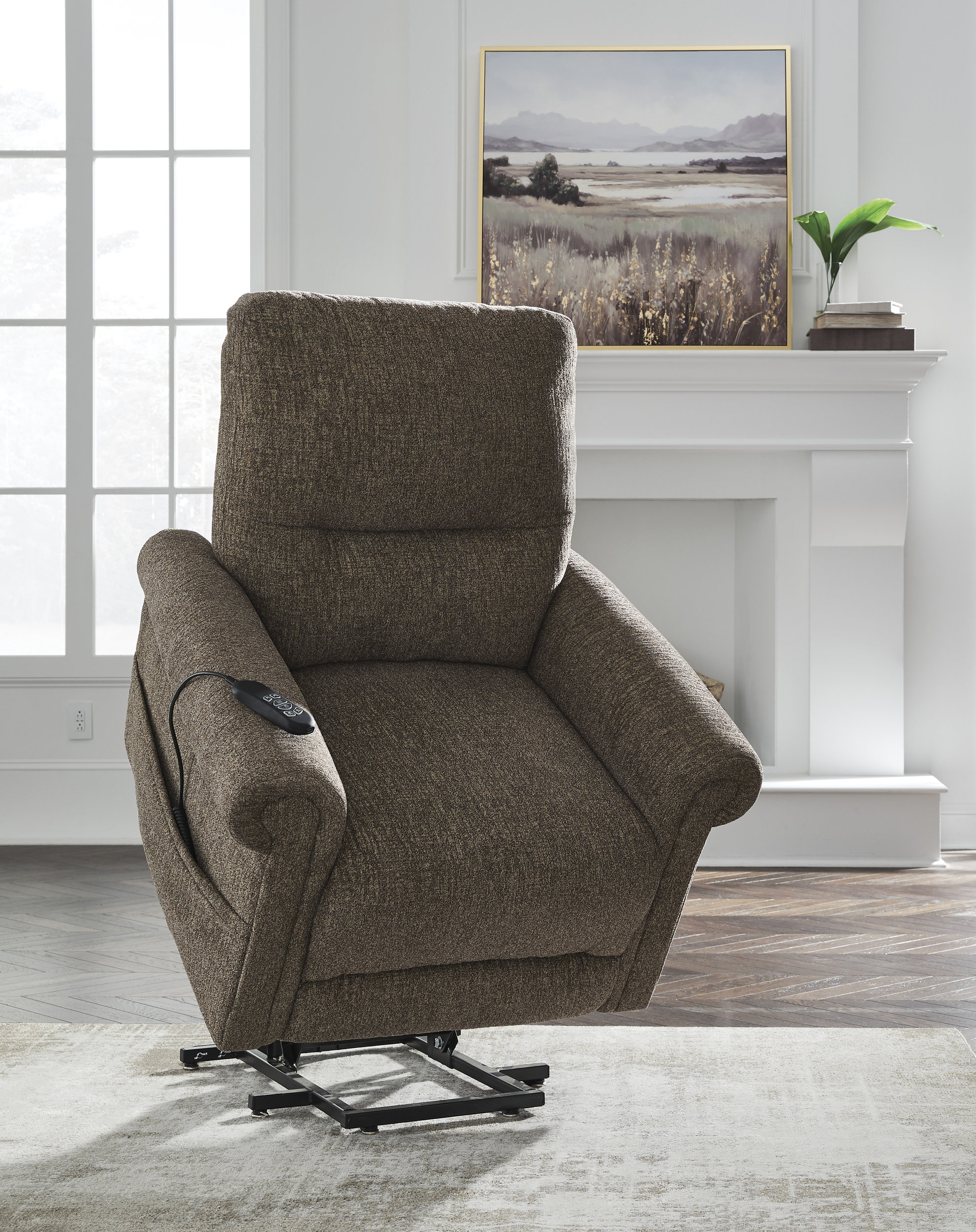 Aureta Fabric Power Lift Recliner