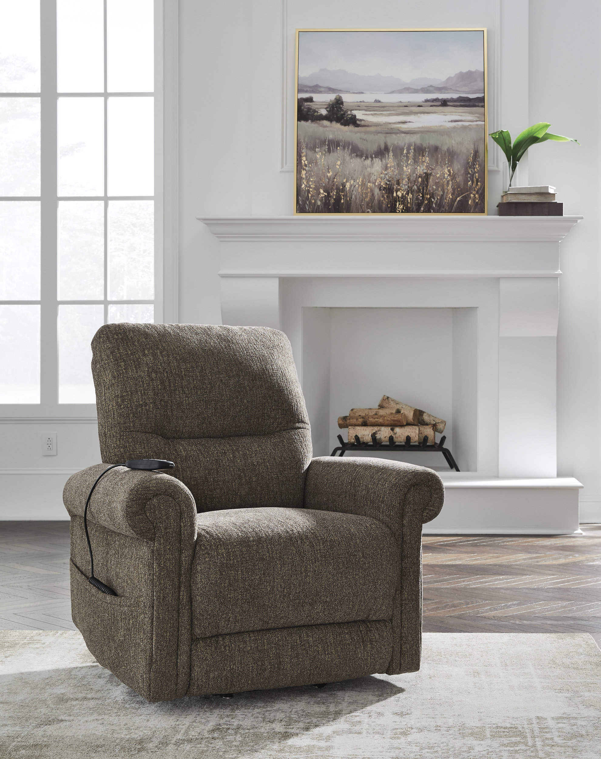 Aureta Fabric Power Lift Recliner