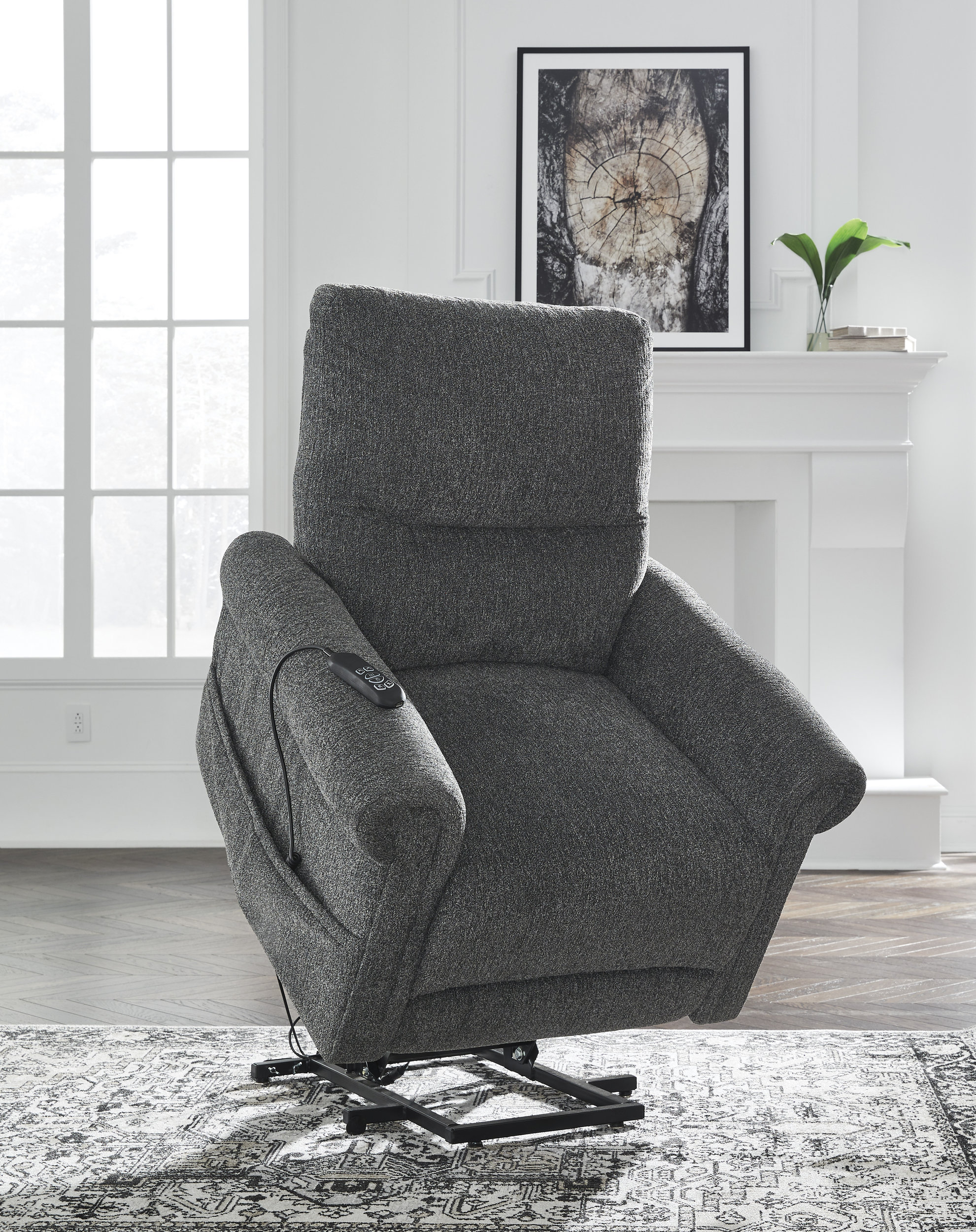 Aureta Fabric Power Lift Recliner