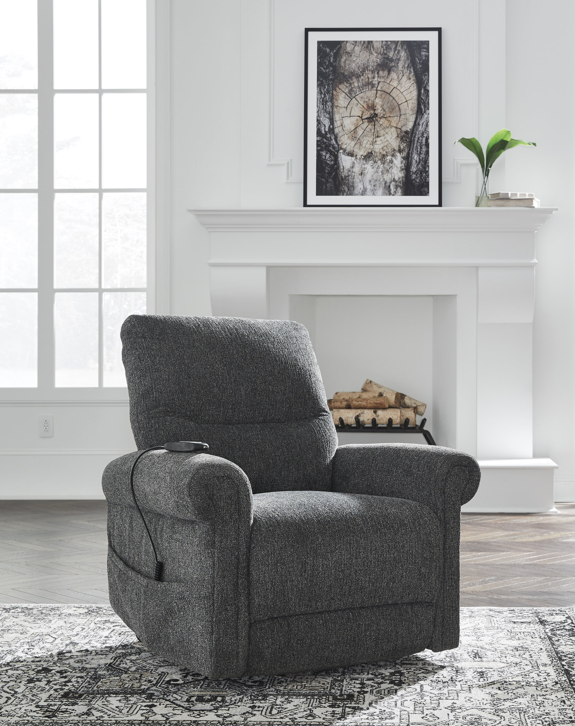 Aureta Fabric Power Lift Recliner
