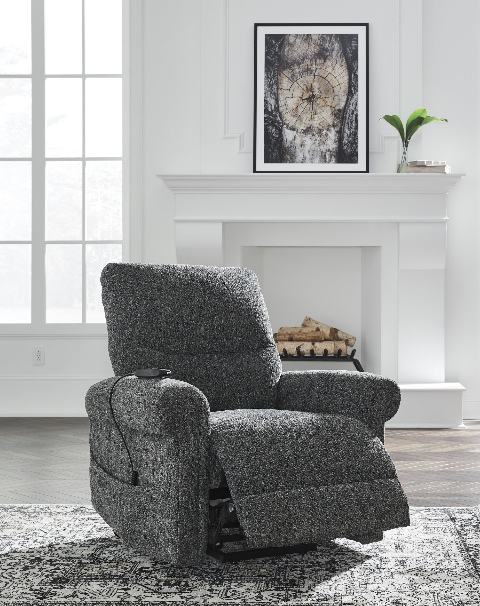 Aureta Fabric Power Lift Recliner