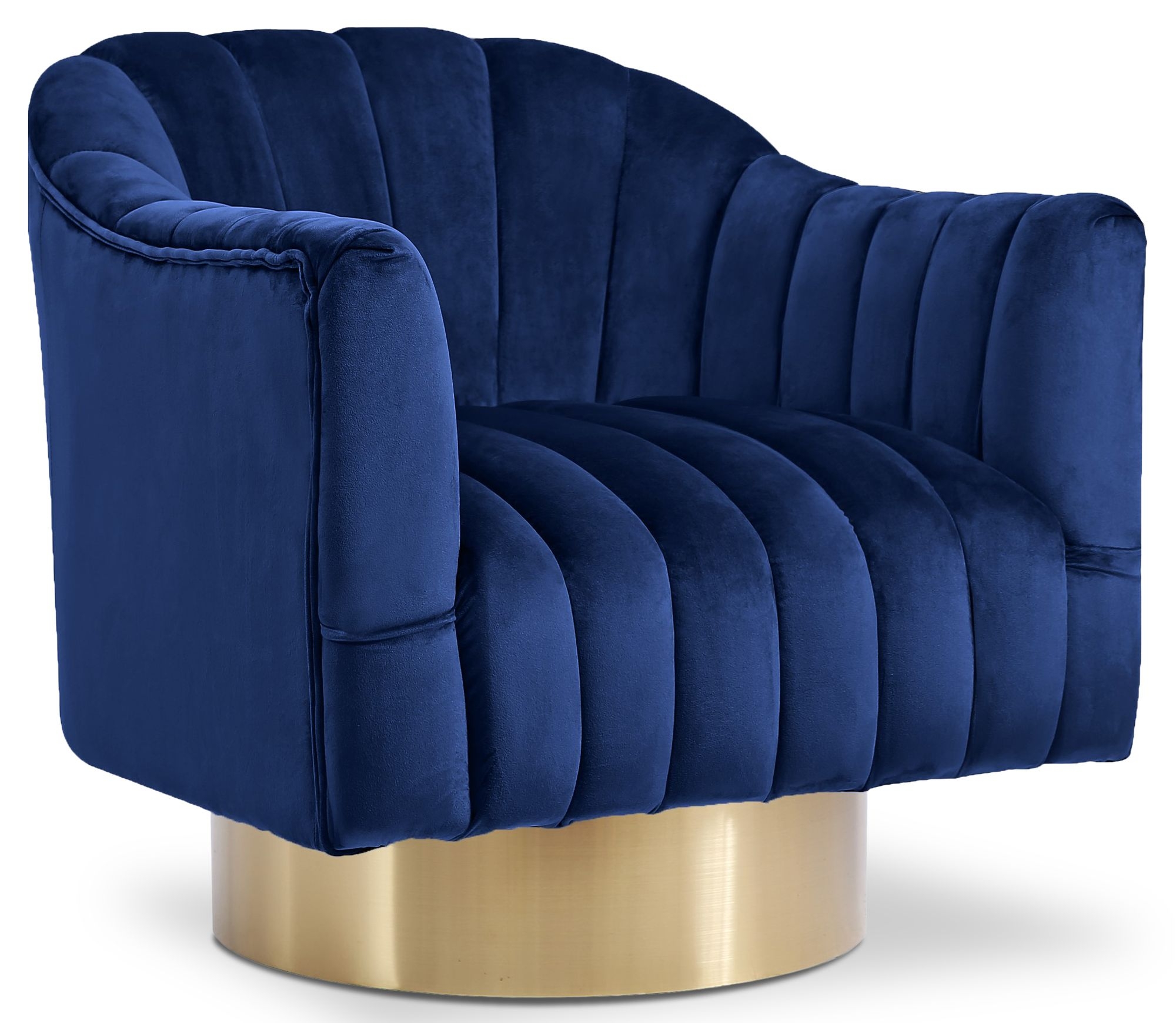 Farrah Velvet Chair with Swivel Base