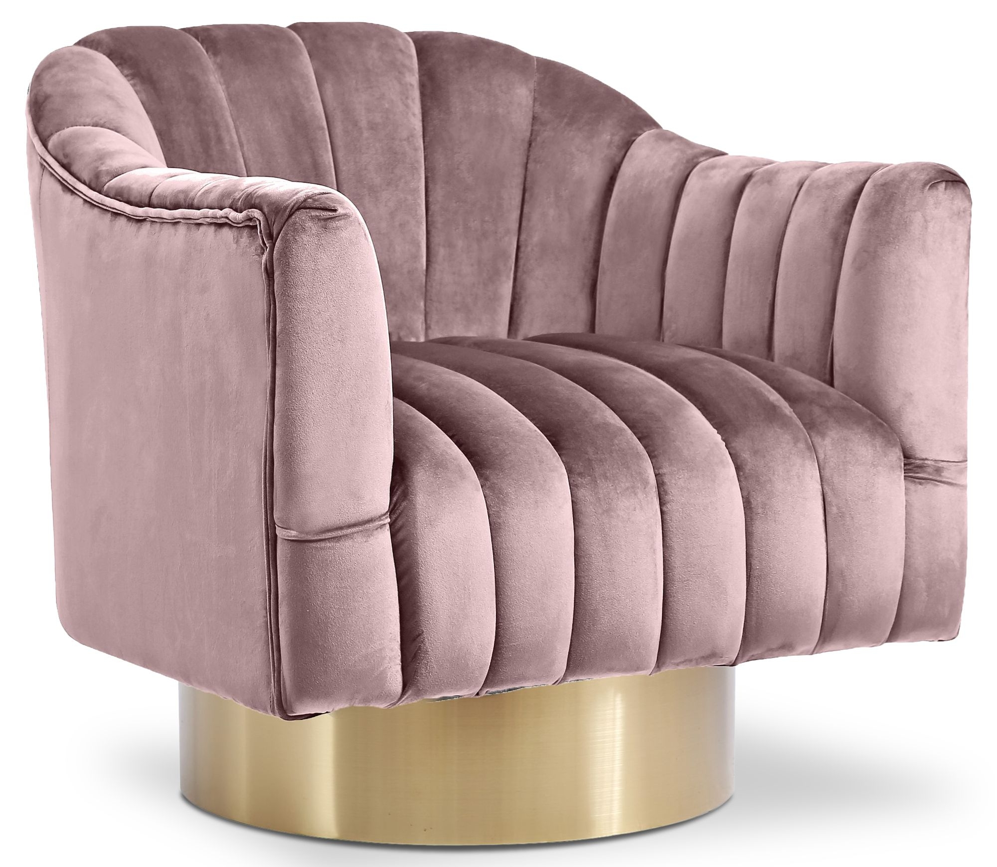 Farrah Velvet Chair with Swivel Base