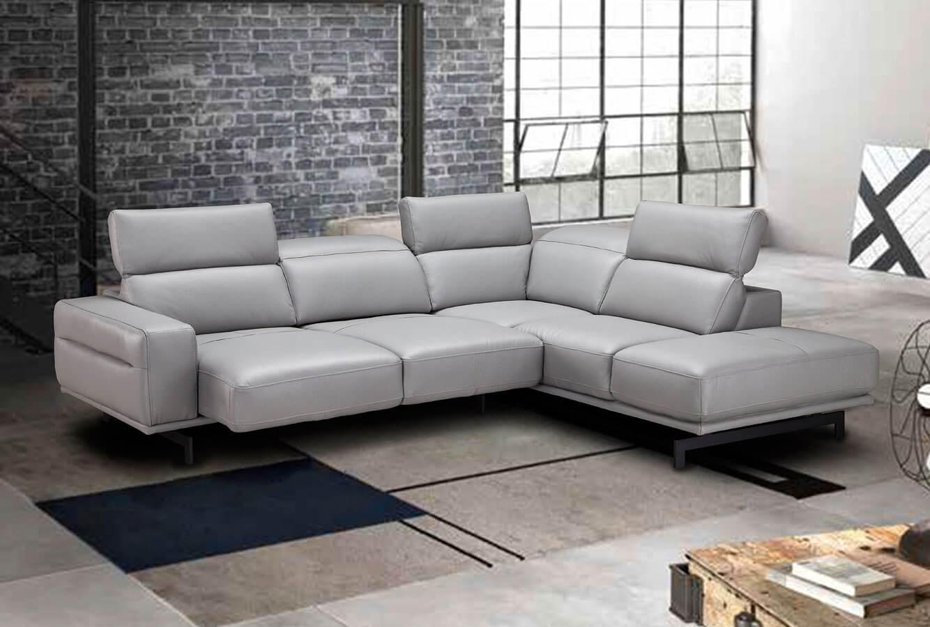 Davenport Leather Right Hand Facing Sectional