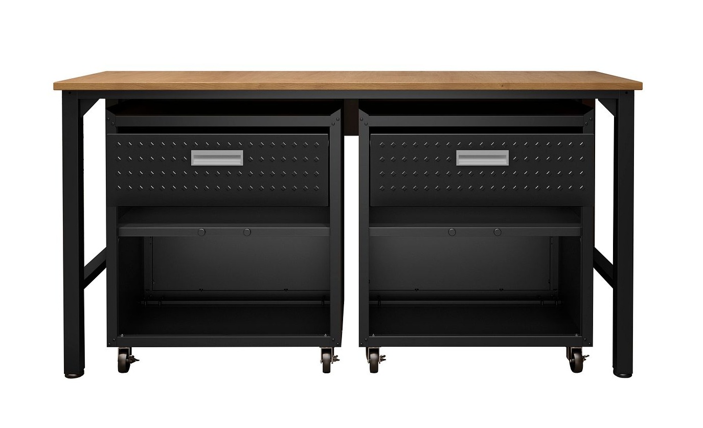 Fortress 3-Piece Textured Metal Garage Storage Set, Composition 4