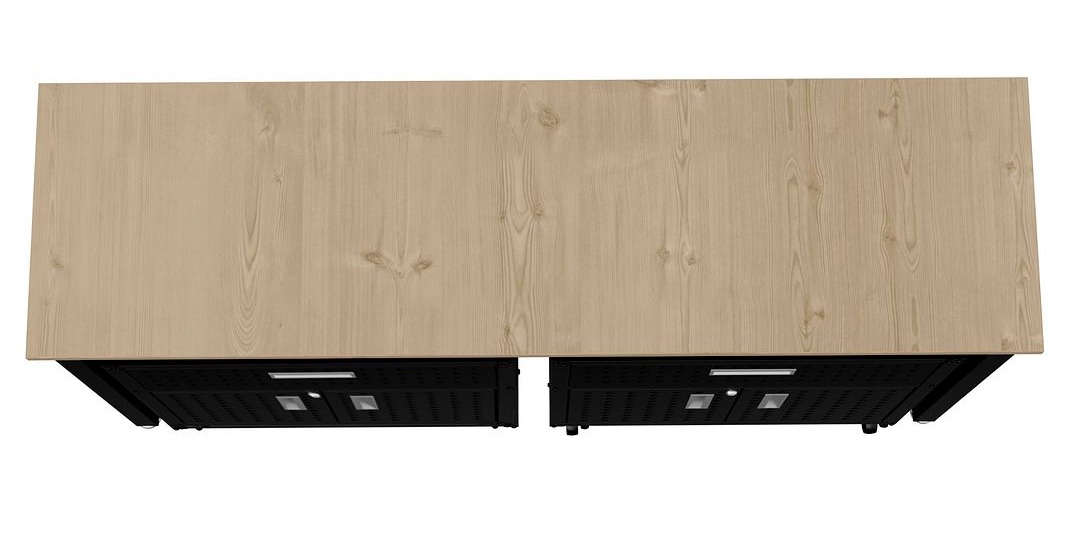Fortress 3-Piece Textured Metal Garage Storage Set, Composition 4