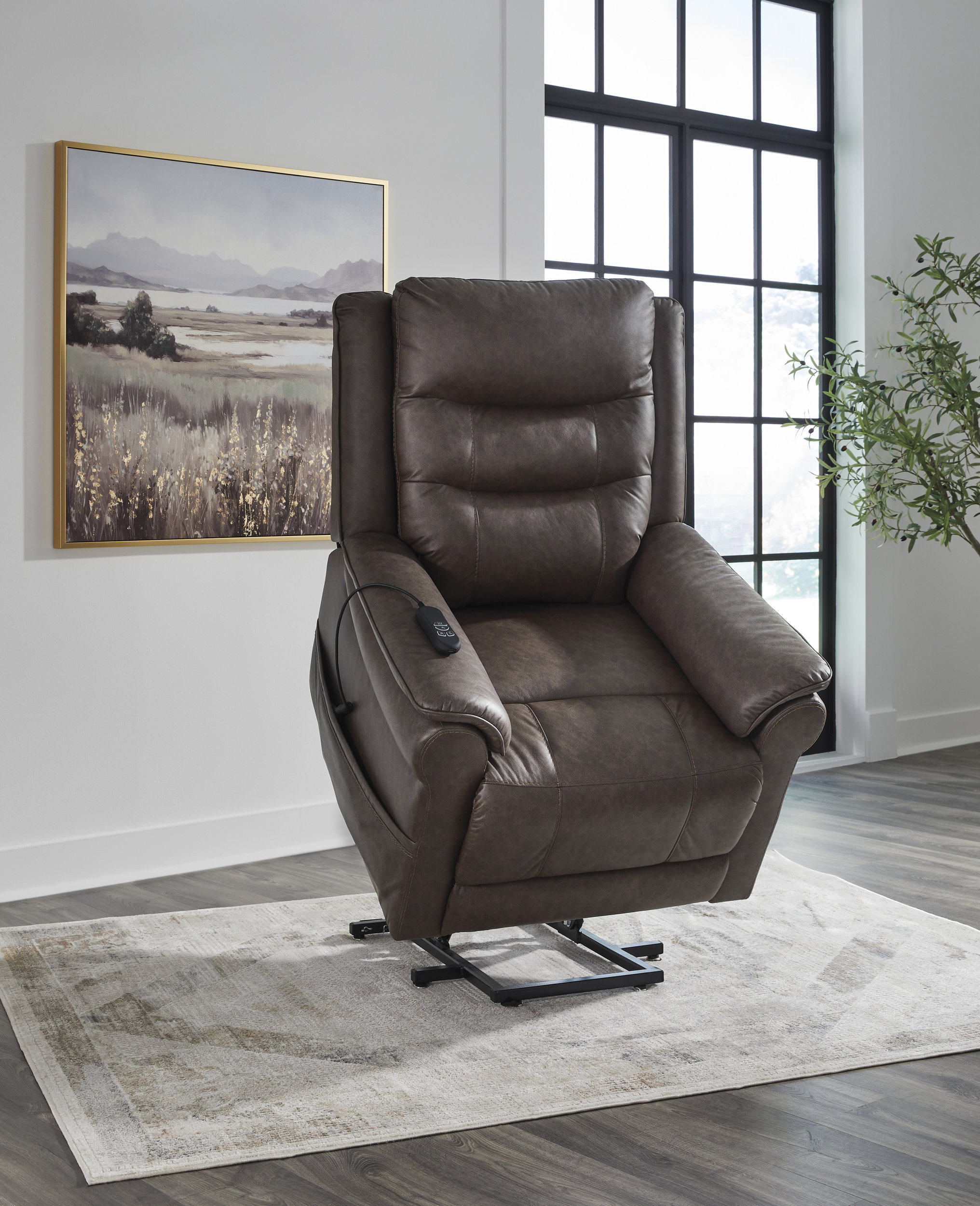 Oatman Faux Leather Power Lift Recliner