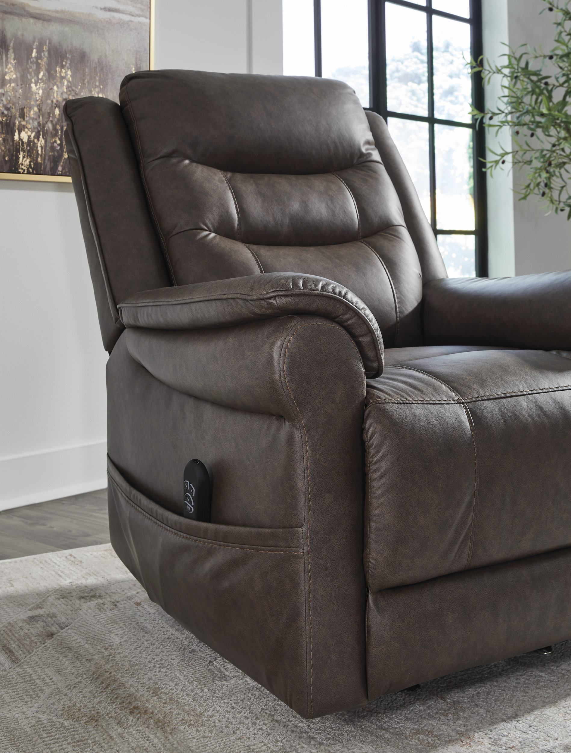 Oatman Faux Leather Power Lift Recliner