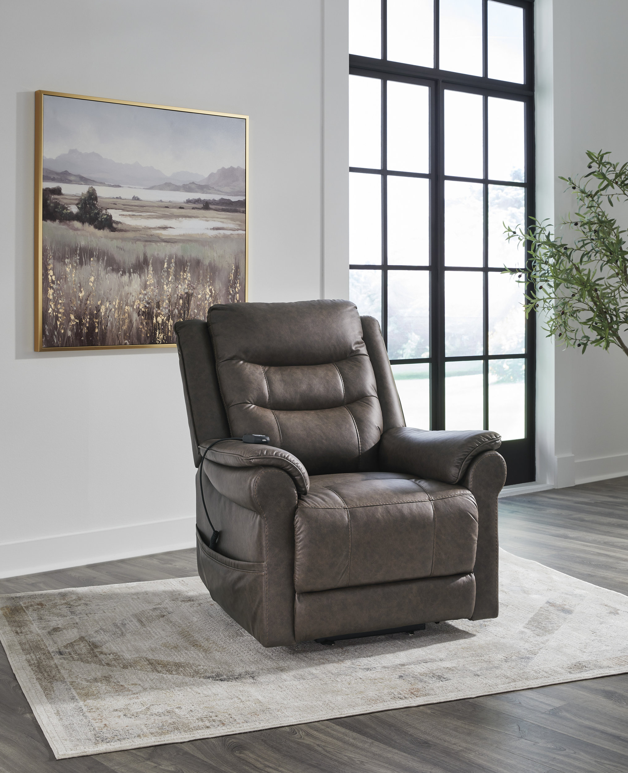 Oatman Faux Leather Power Lift Recliner