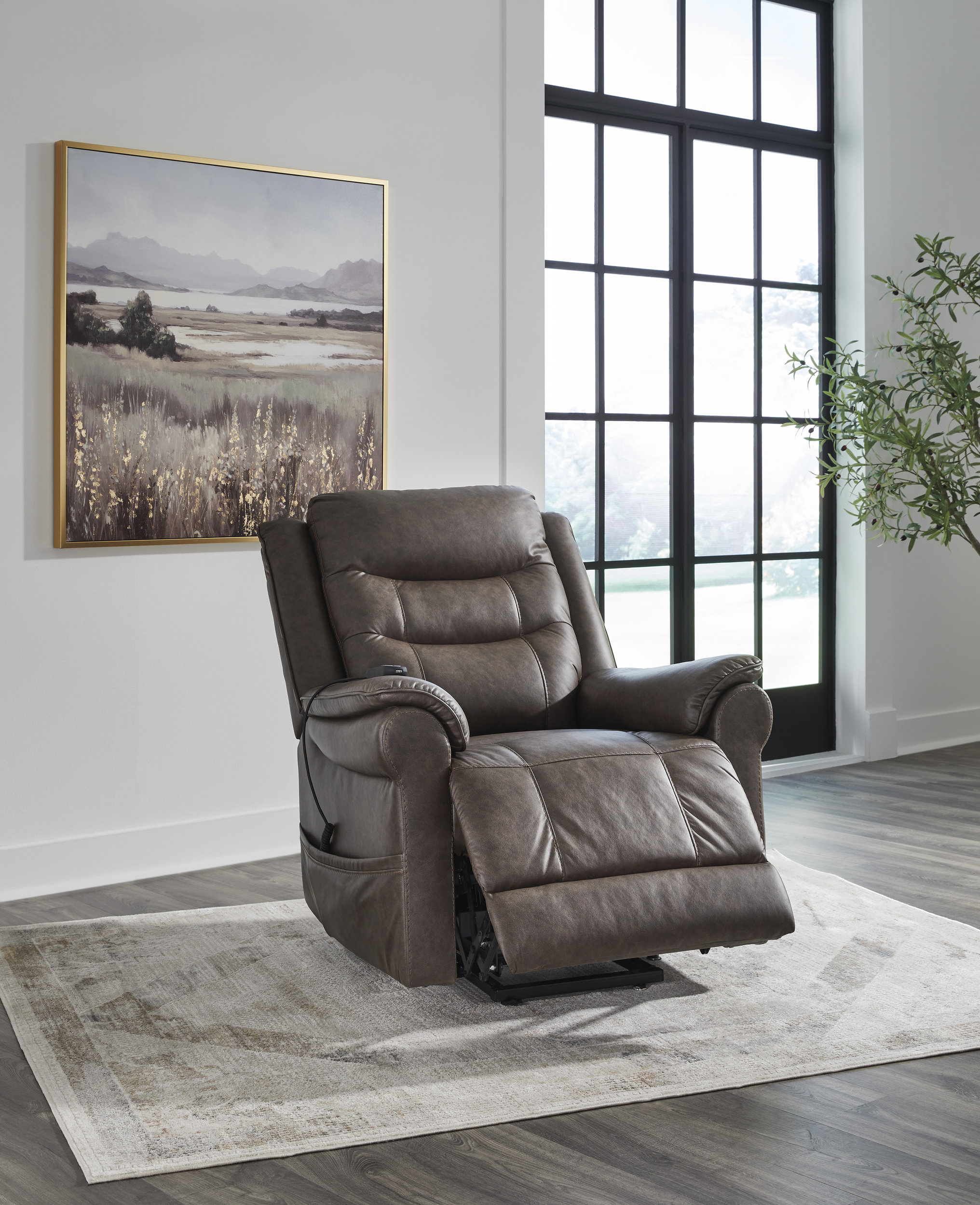 Oatman Faux Leather Power Lift Recliner