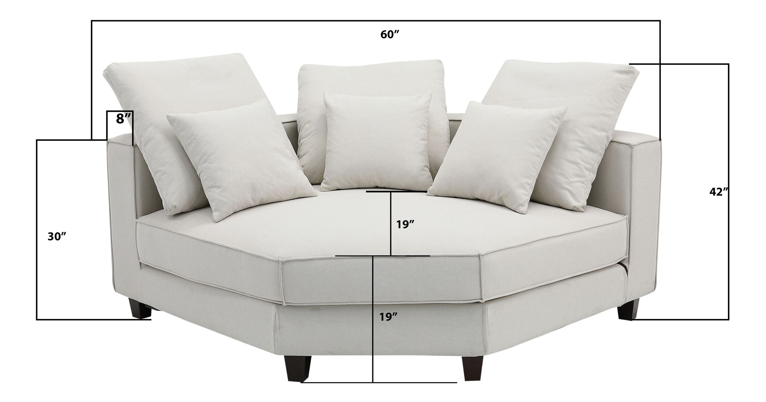 Apollo Luxury Linen Sofa Wedge