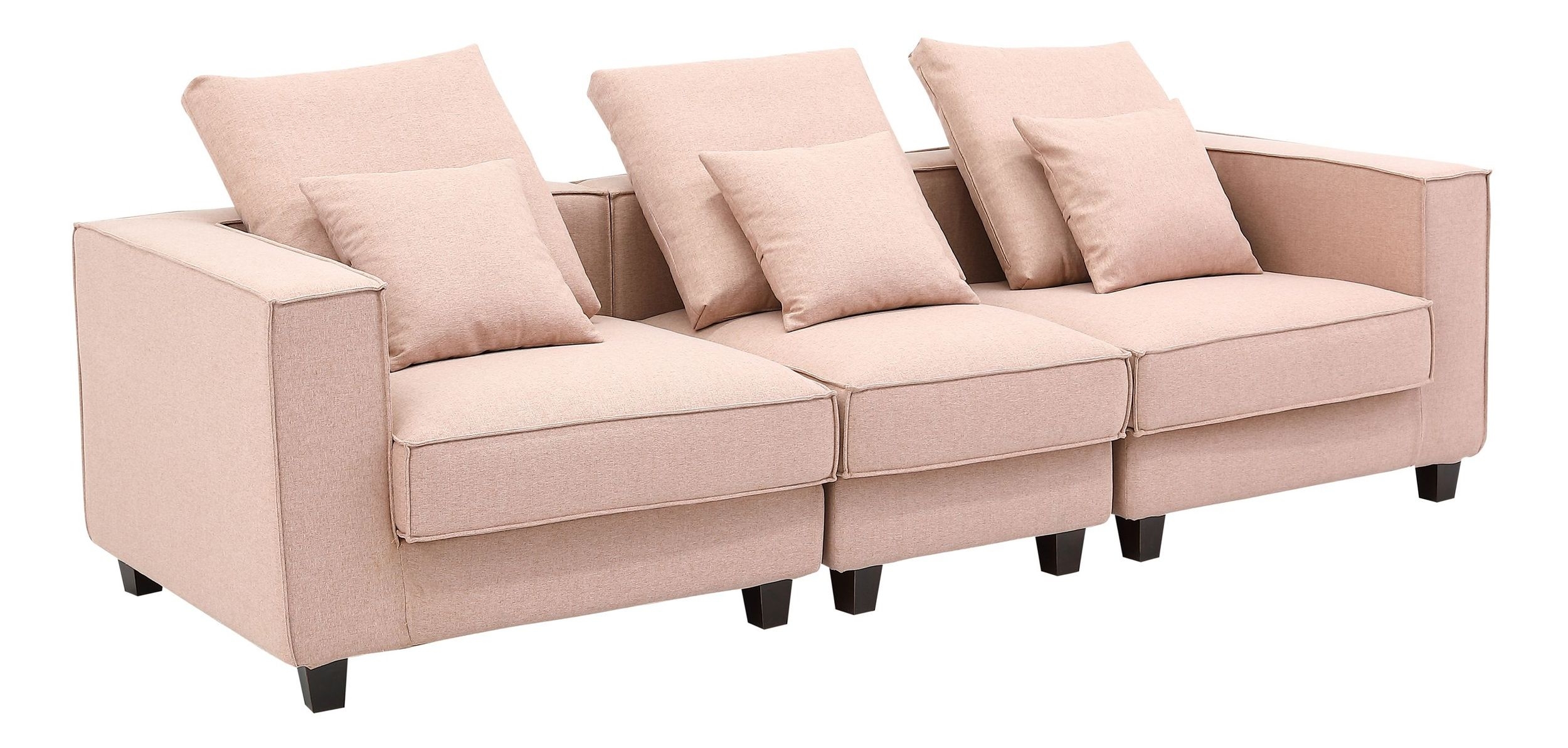 Apollo Luxury Linen Modular 3-Piece Sofa Set