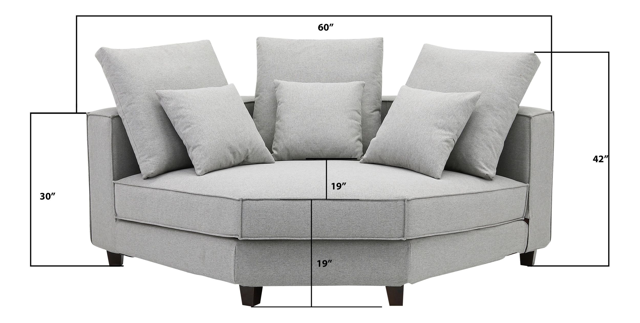 Apollo Luxury Linen Sofa Wedge