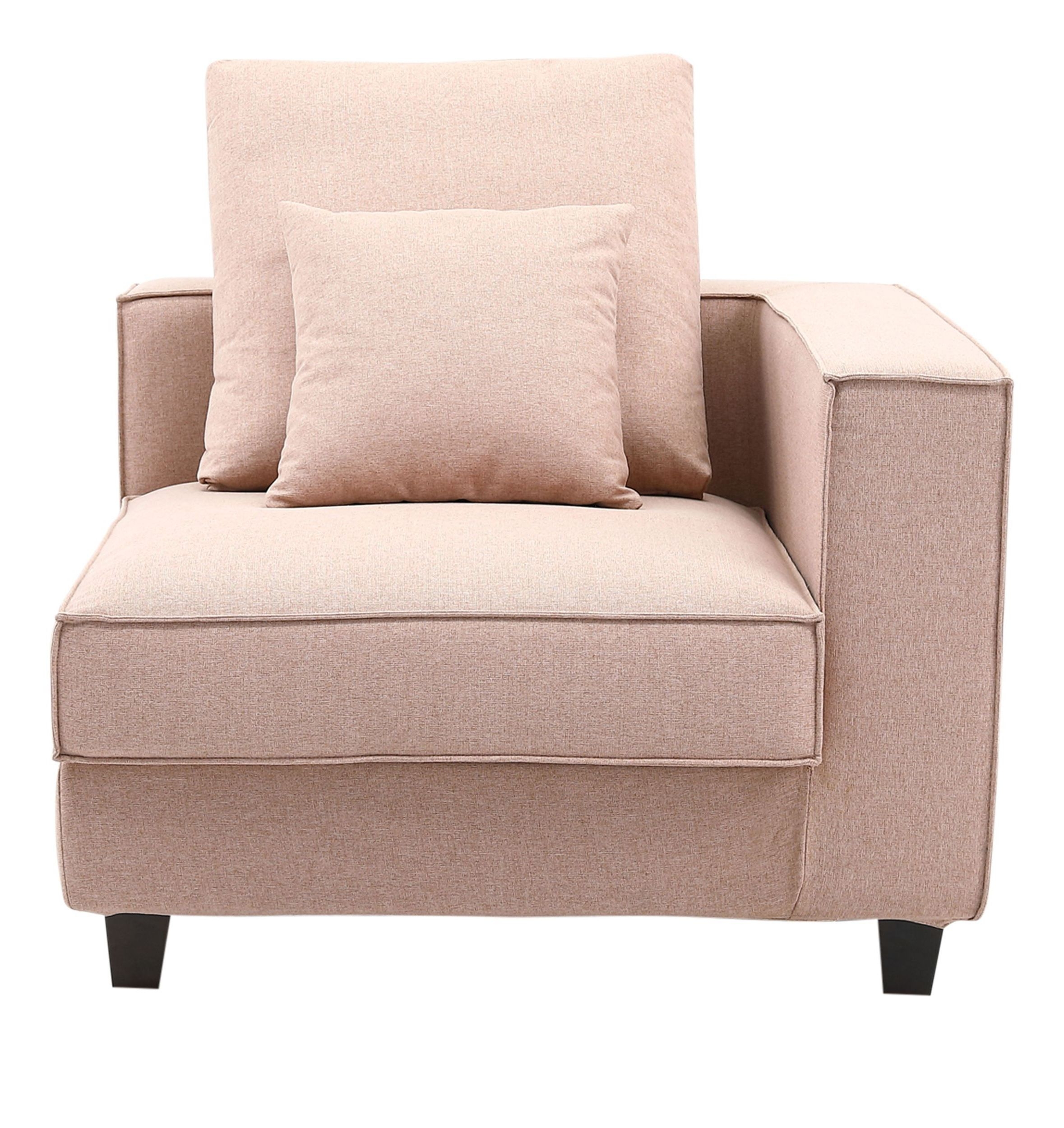 Apollo Luxury Linen Modular L-Shape 5-Piece Sectional Sofa Set with Ottoman